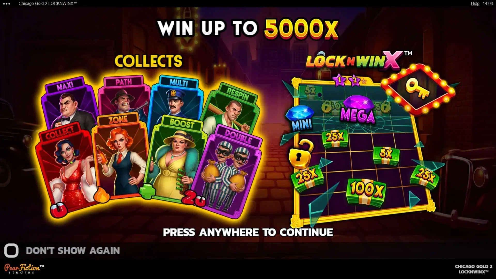 Chicago Gold 2 slot intro screen