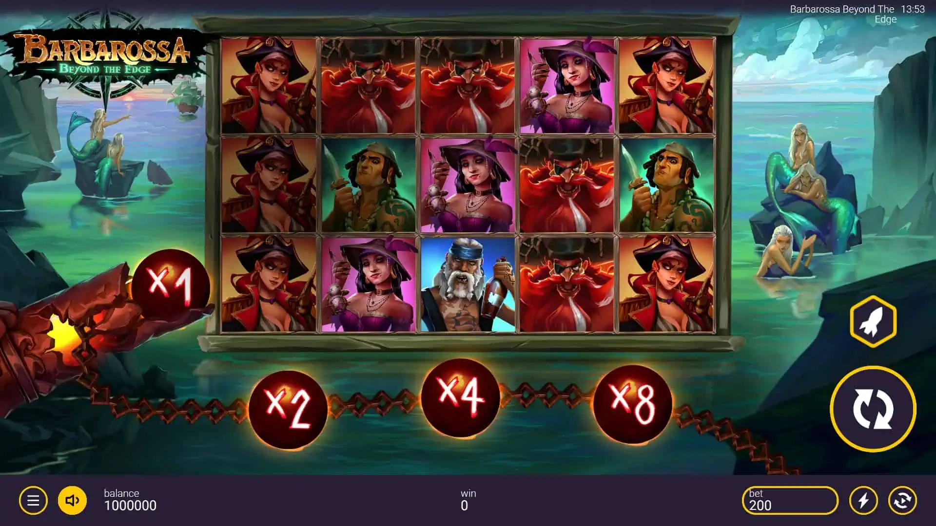 Barbarossa: Beyond the Edge slot gameplay reels