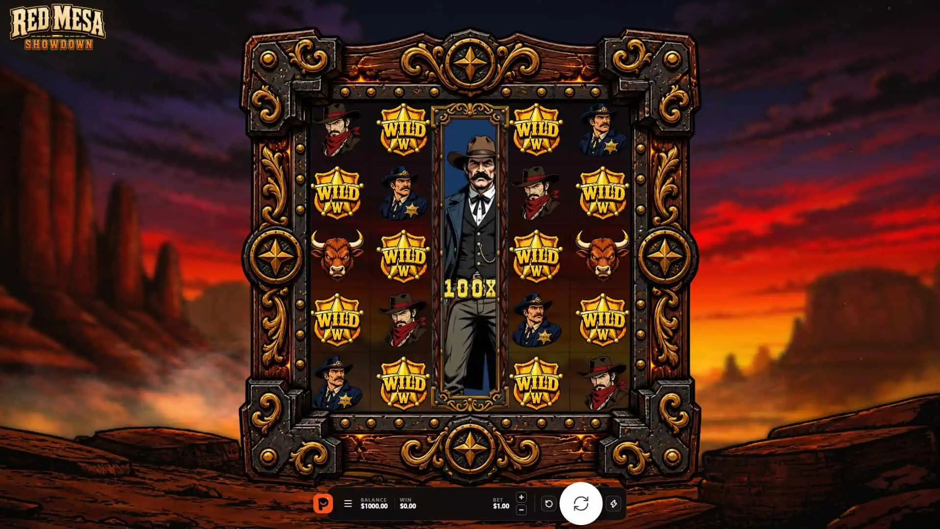 Red Mesa slot gameplay reels