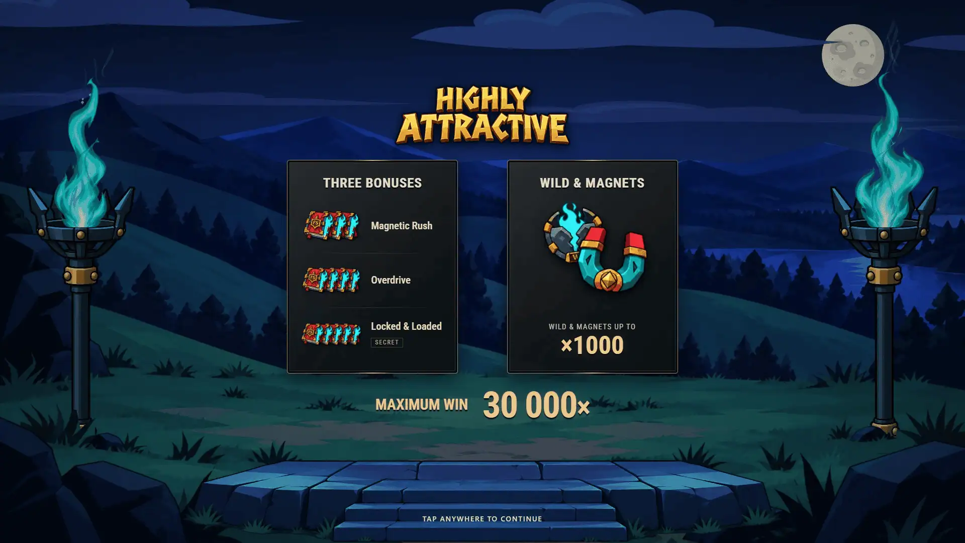 Highly Attractive slot intro screen