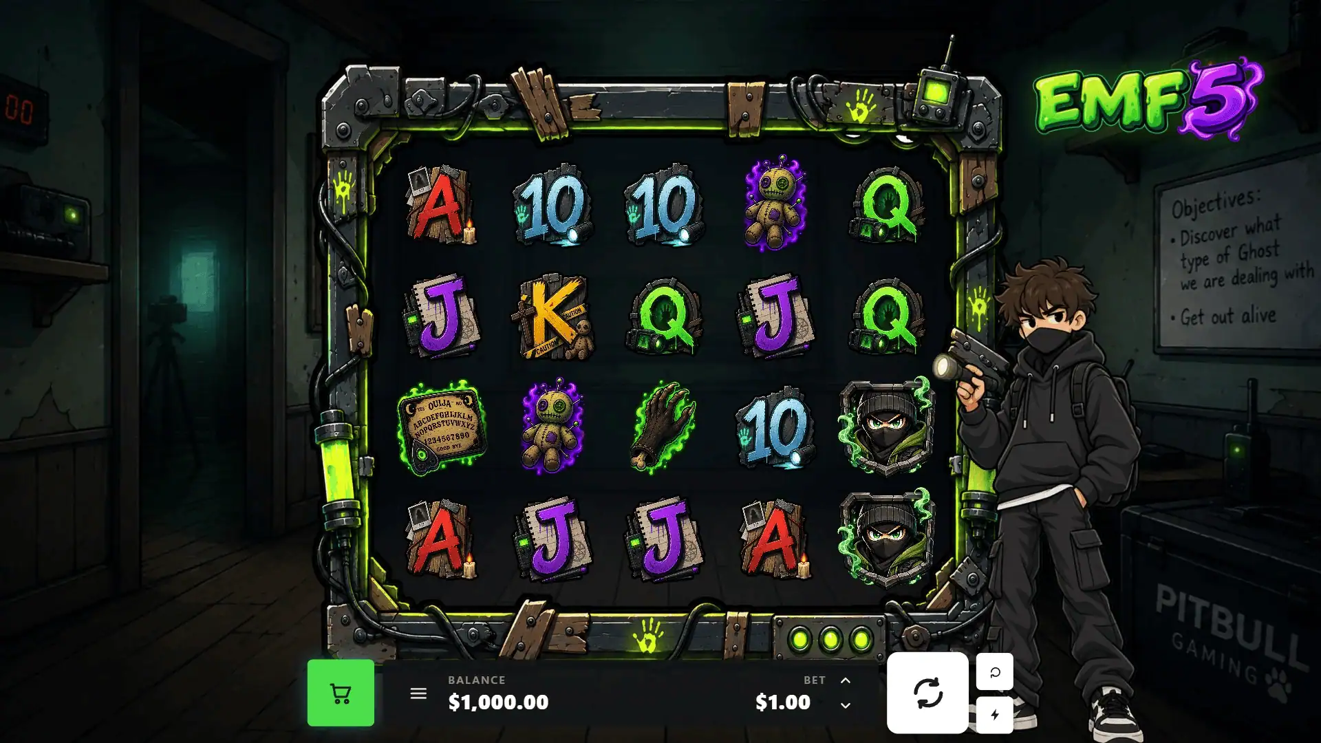 Emf 5 slot gameplay reels