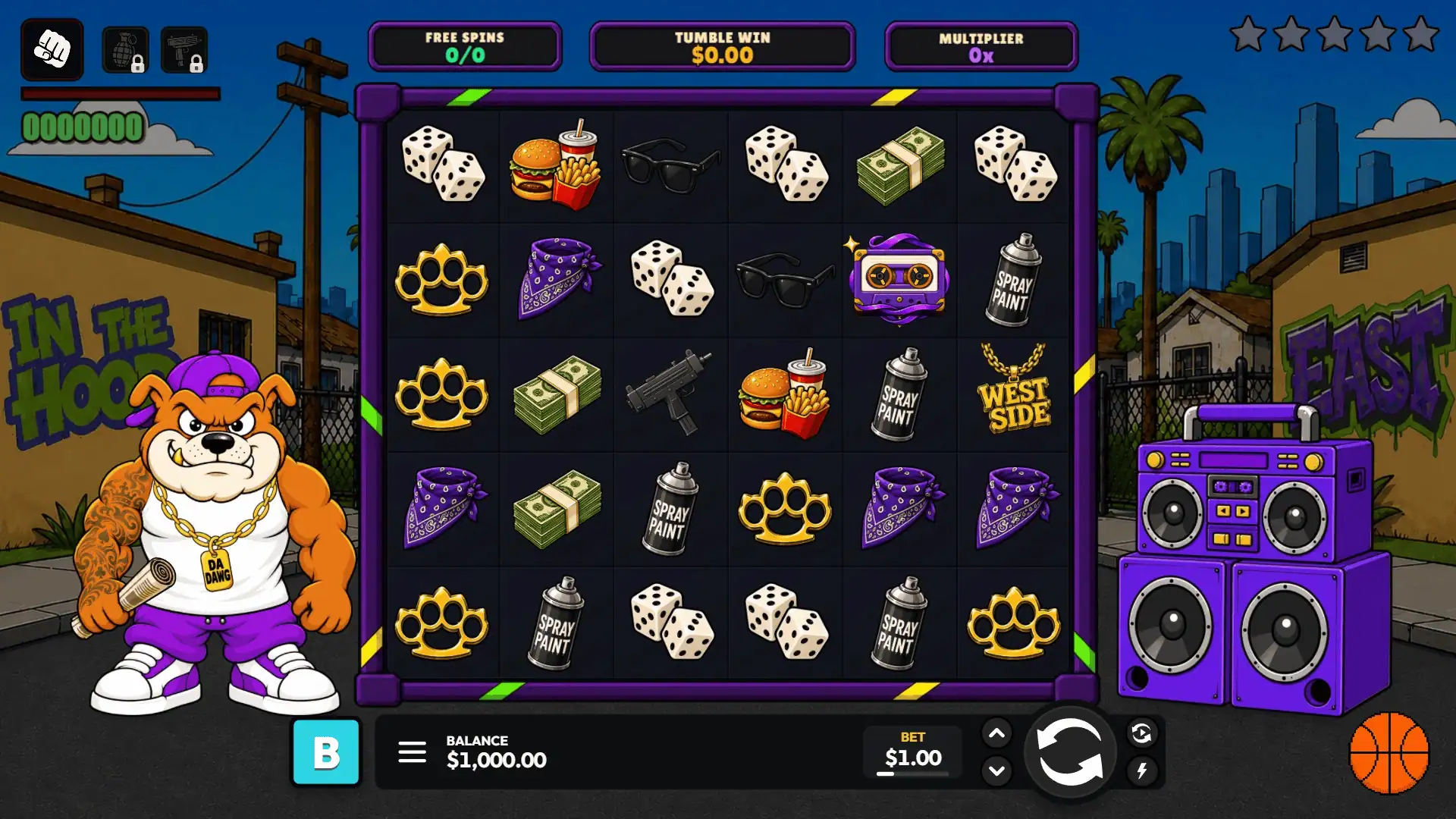 in the hood slot gameplay reels