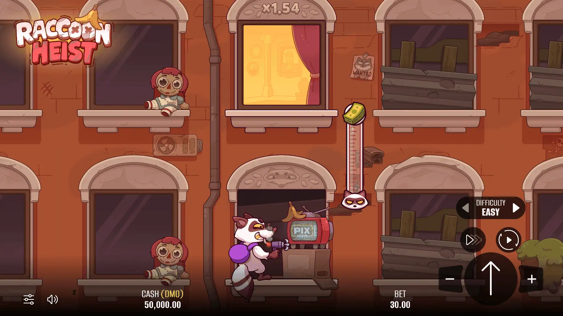 Raccoon Heist slot gameplay reels