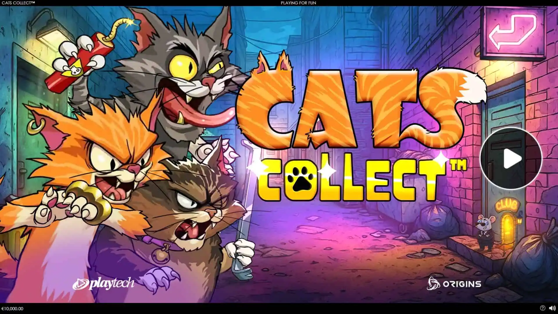Cats Collect slot intro screen