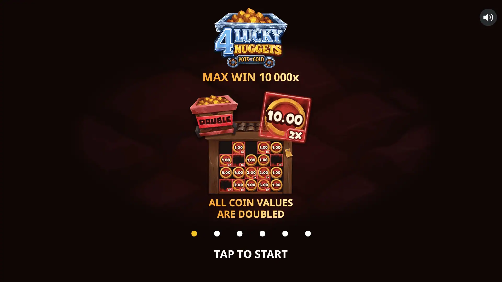 4 Lucky Nuggets slot intro screen