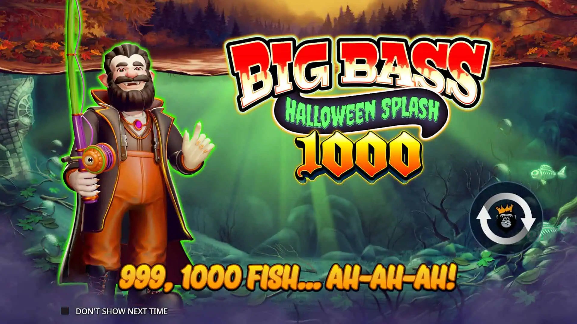 Big Bass Splash Halloween 1000 slot intro screen