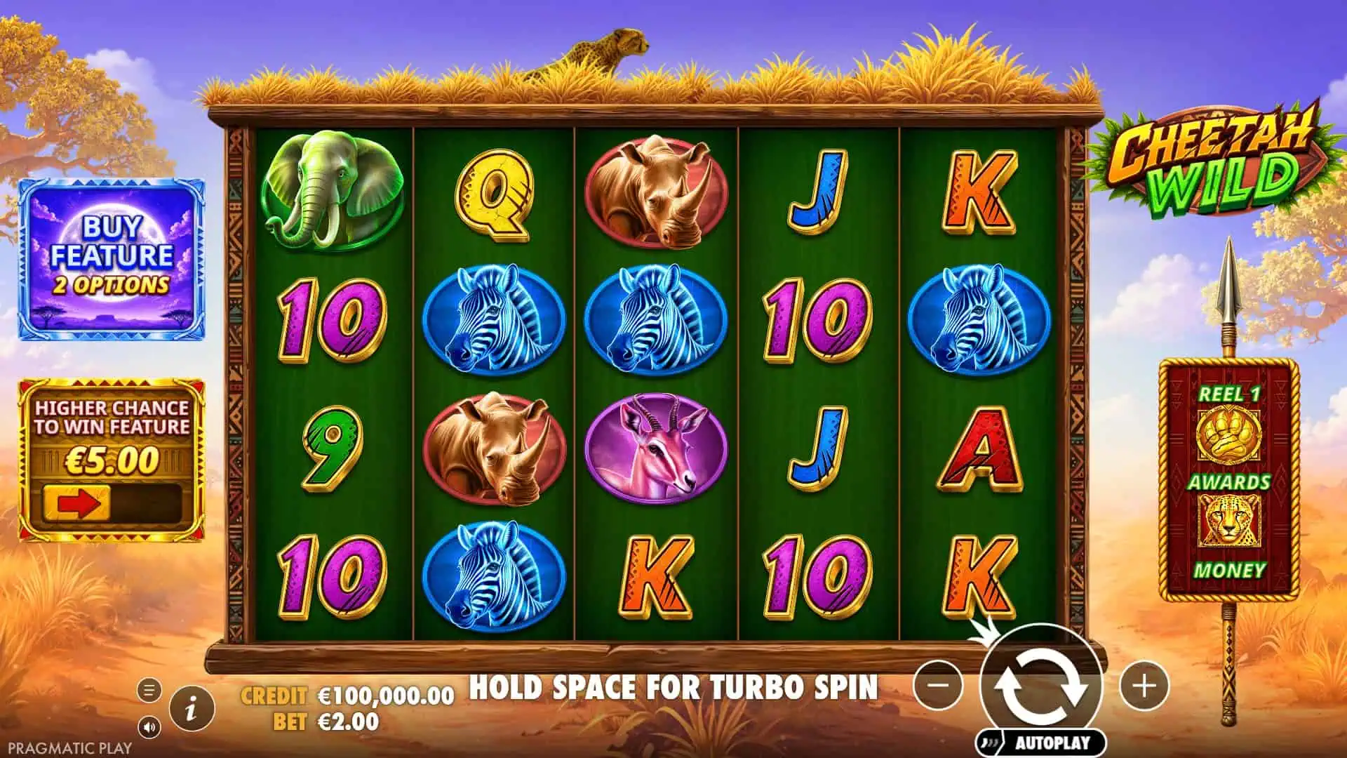 Cheetah Wild slot gameplay reels