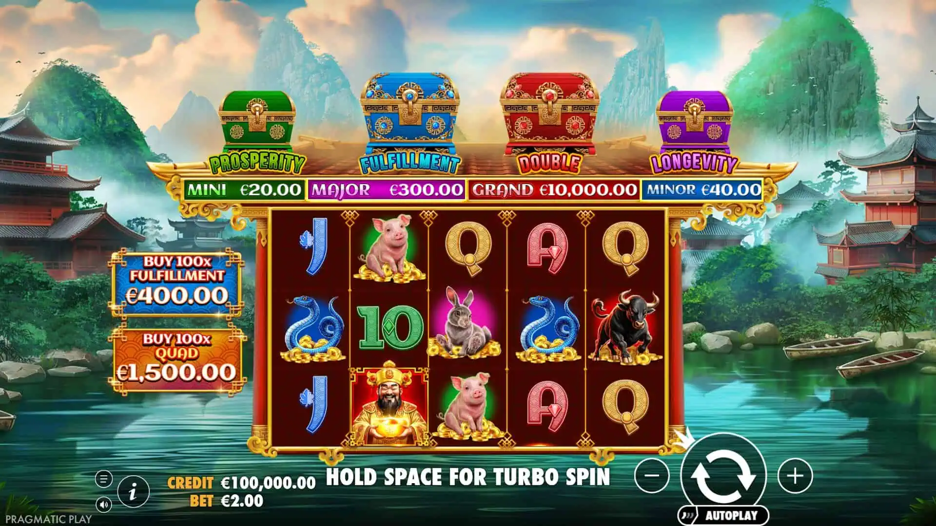 Chests Of Cai Shen &ndash; Eternity slot gameplay reels