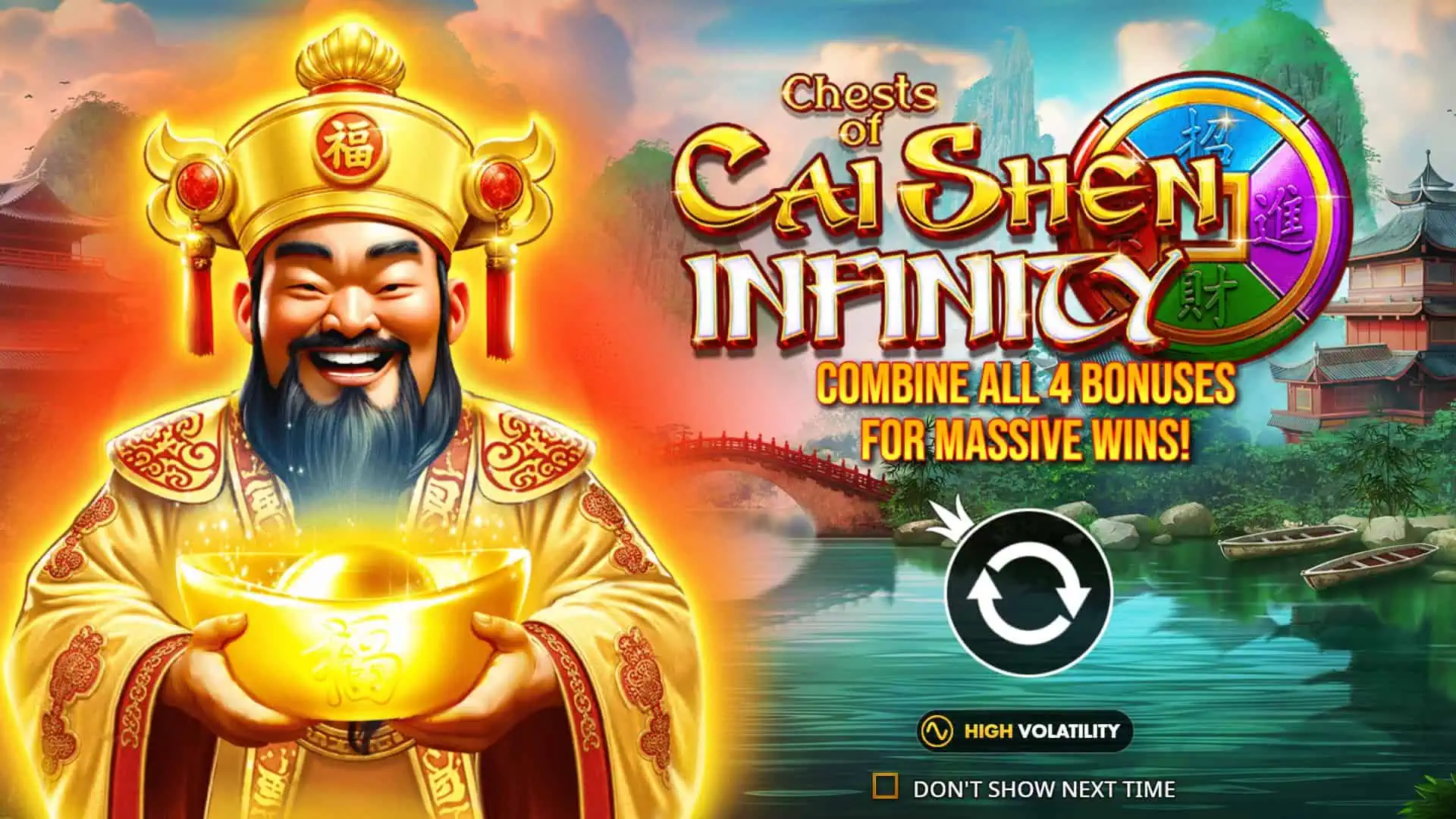Chests Of Cai Shen &ndash; Eternity slot intro screen