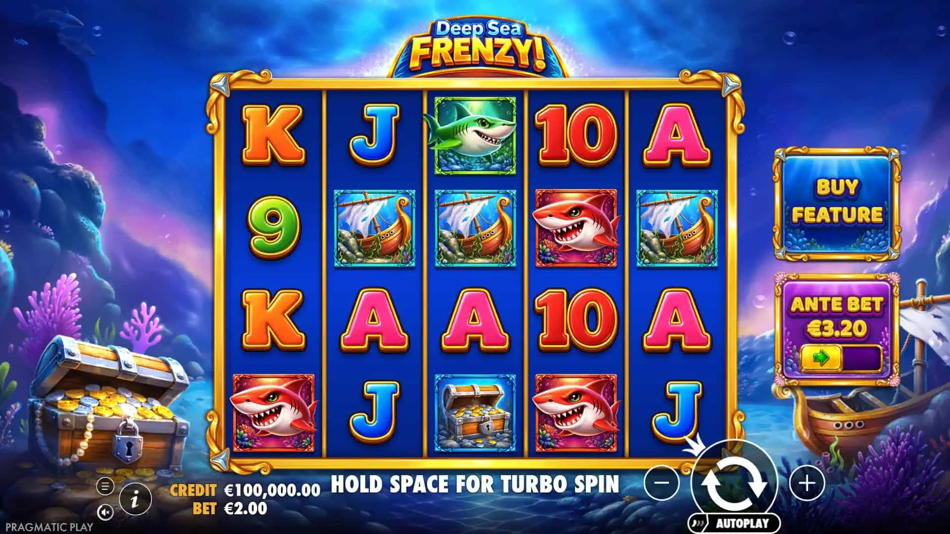 Deep Sea Frenzy slot gameplay reels