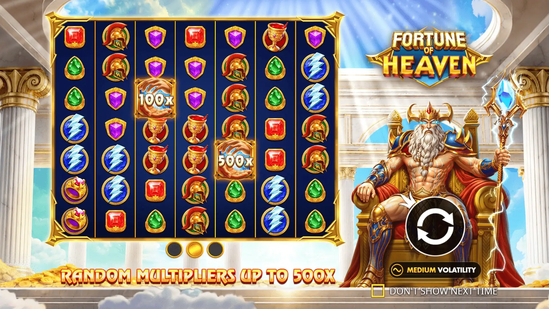 Fortune of Heaven slot intro screen