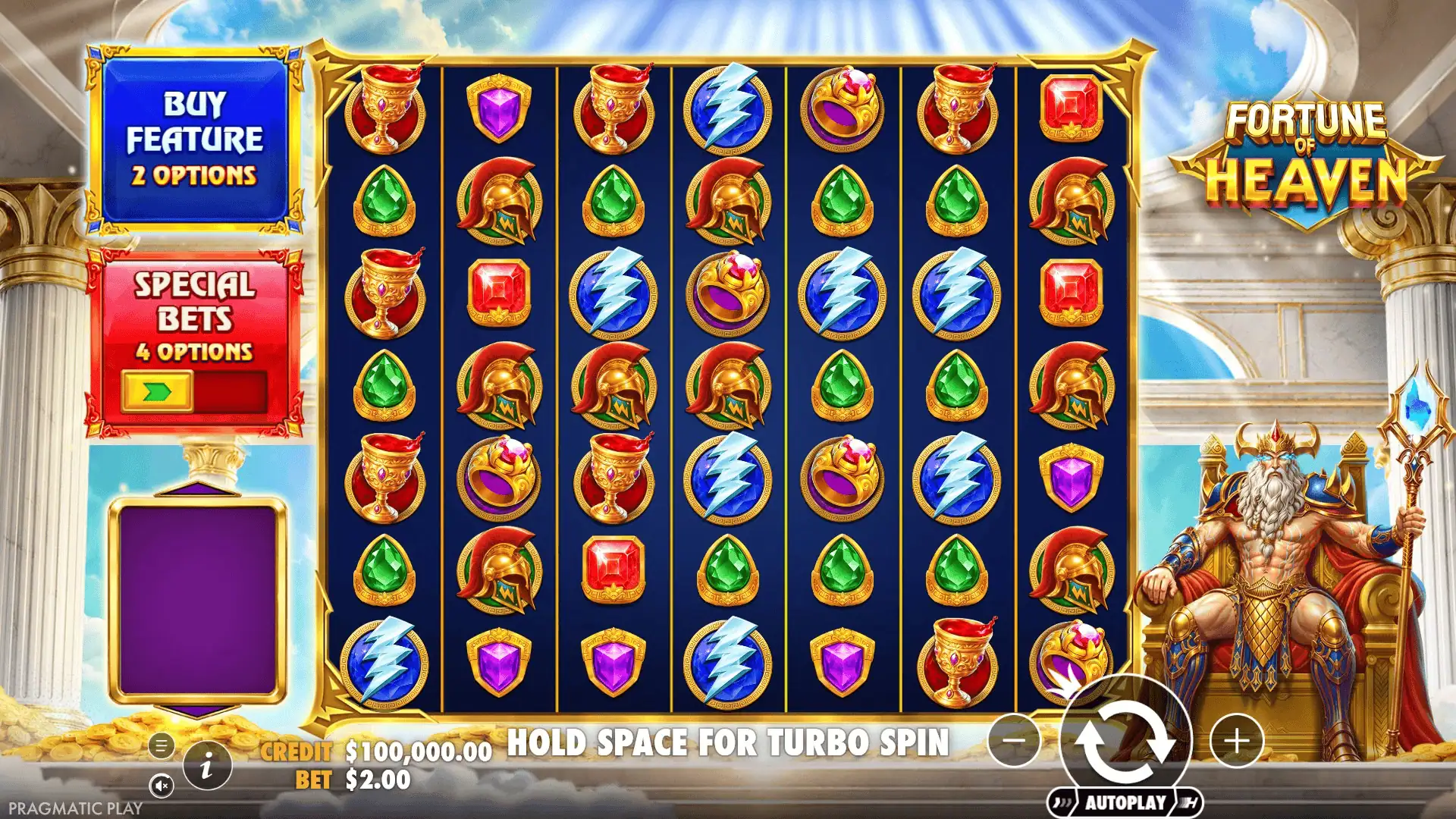 Fortune of Heaven slot gameplay reels