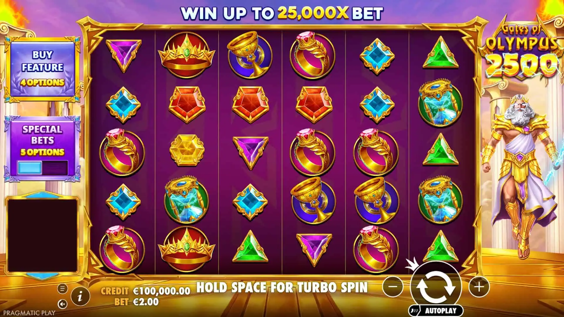 Gates of Olympus 2500 slot gameplay reels