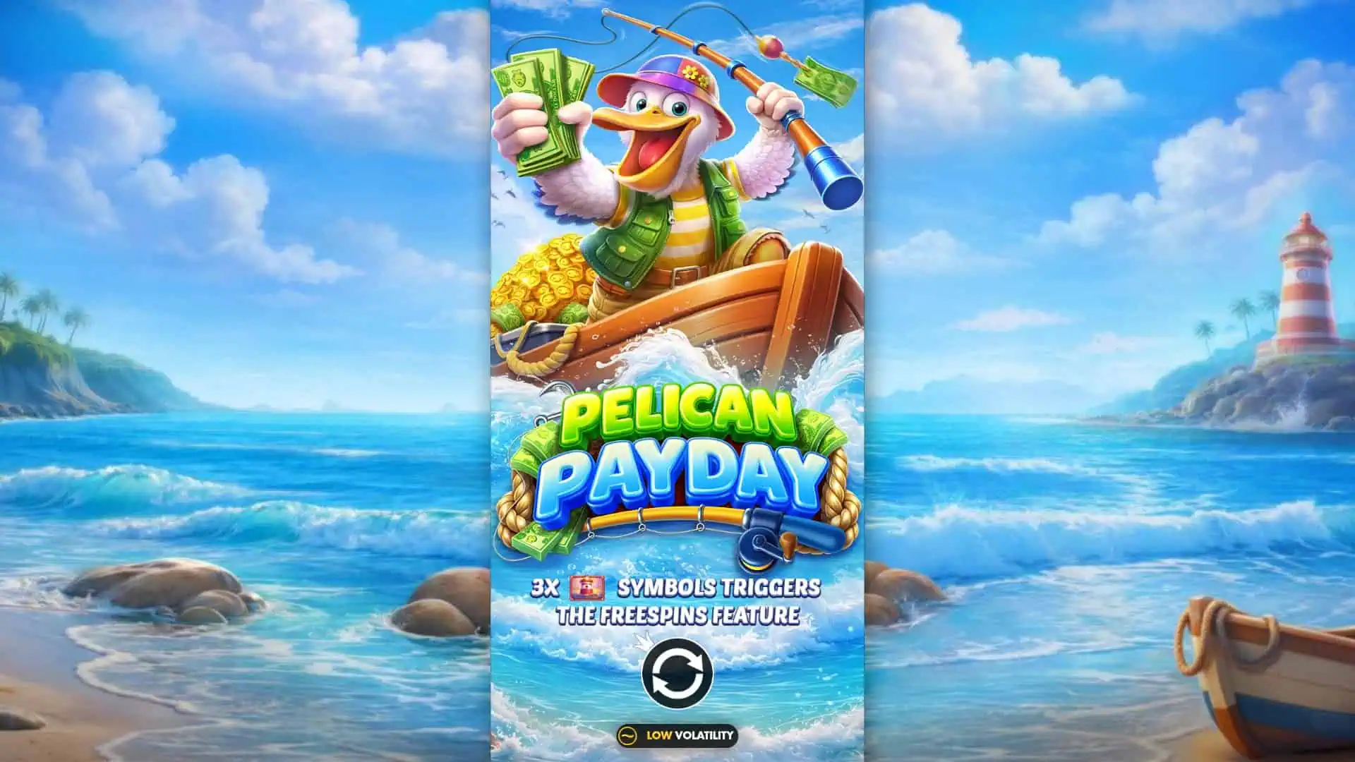 Pelican Payday slot intro screen
