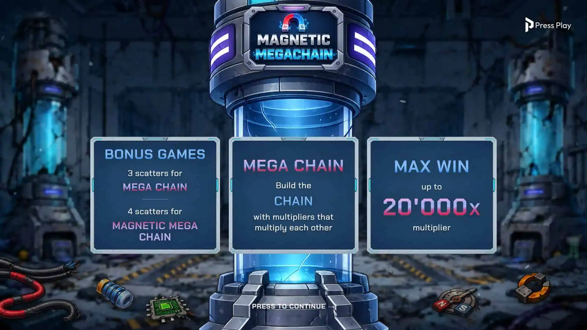 Magnetic slot intro screen