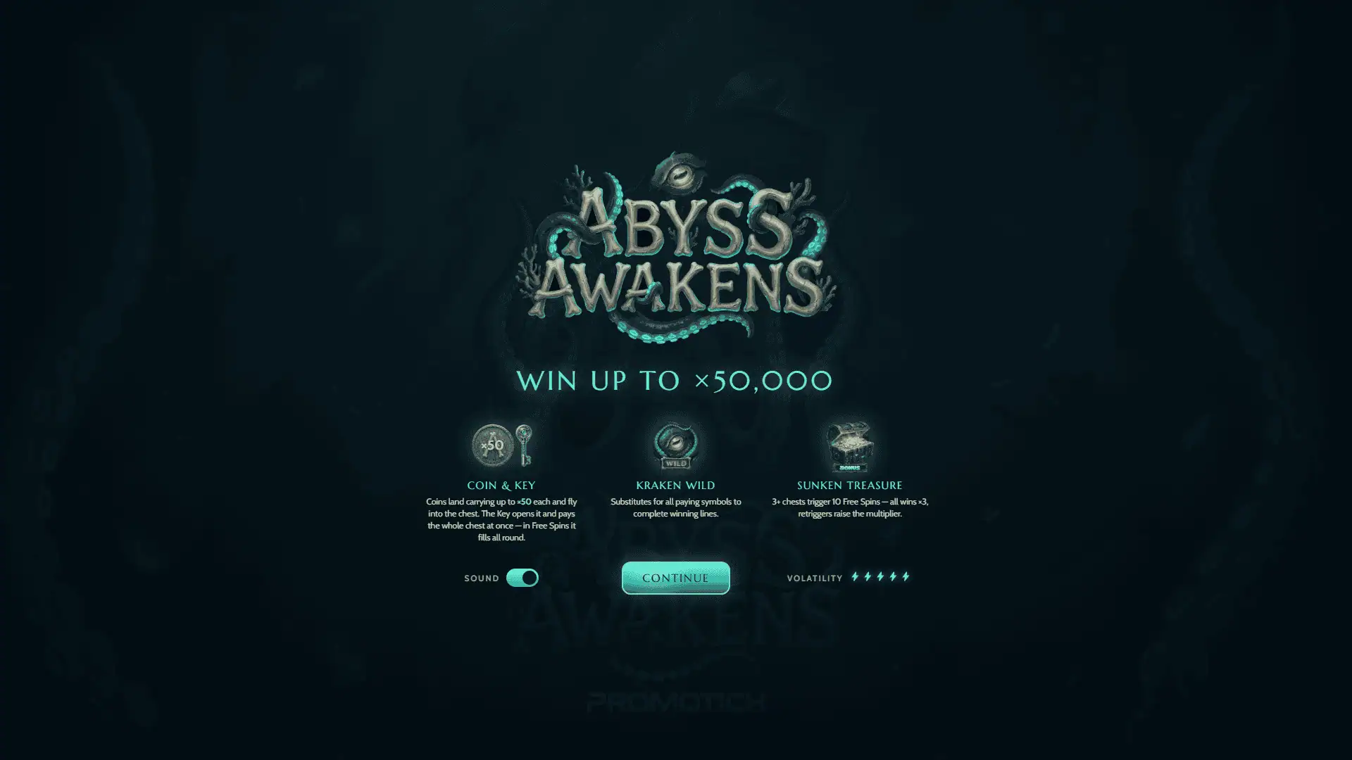 Abyss awakens slot intro screen