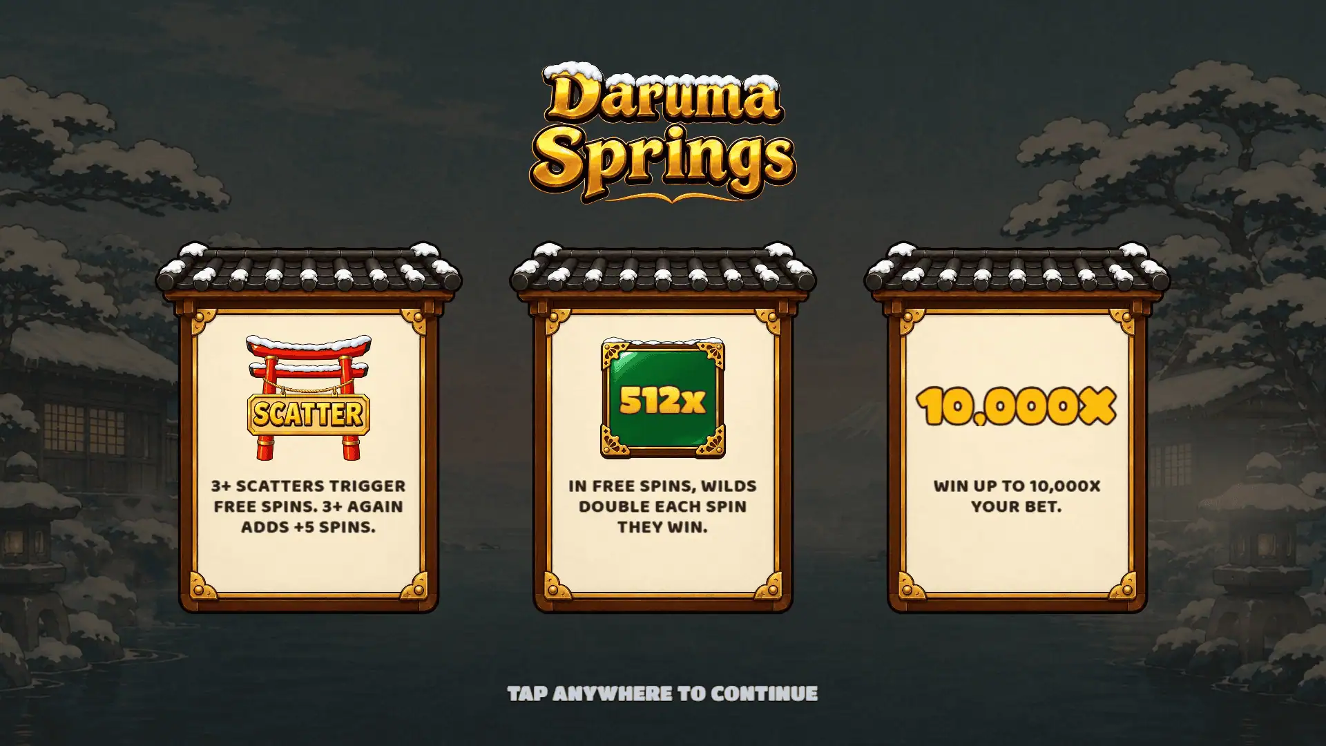 Daruma Springs slot intro screen