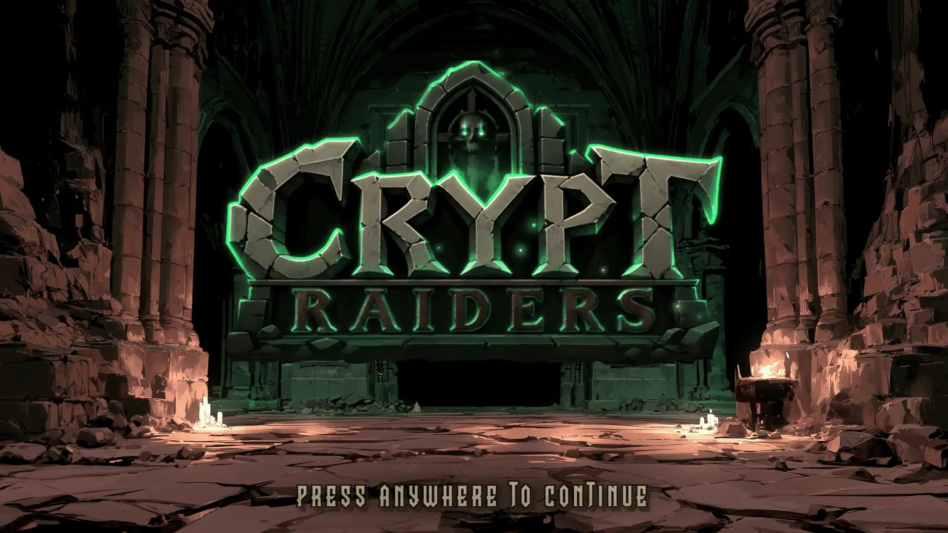 Crypt Raiders slot intro screen