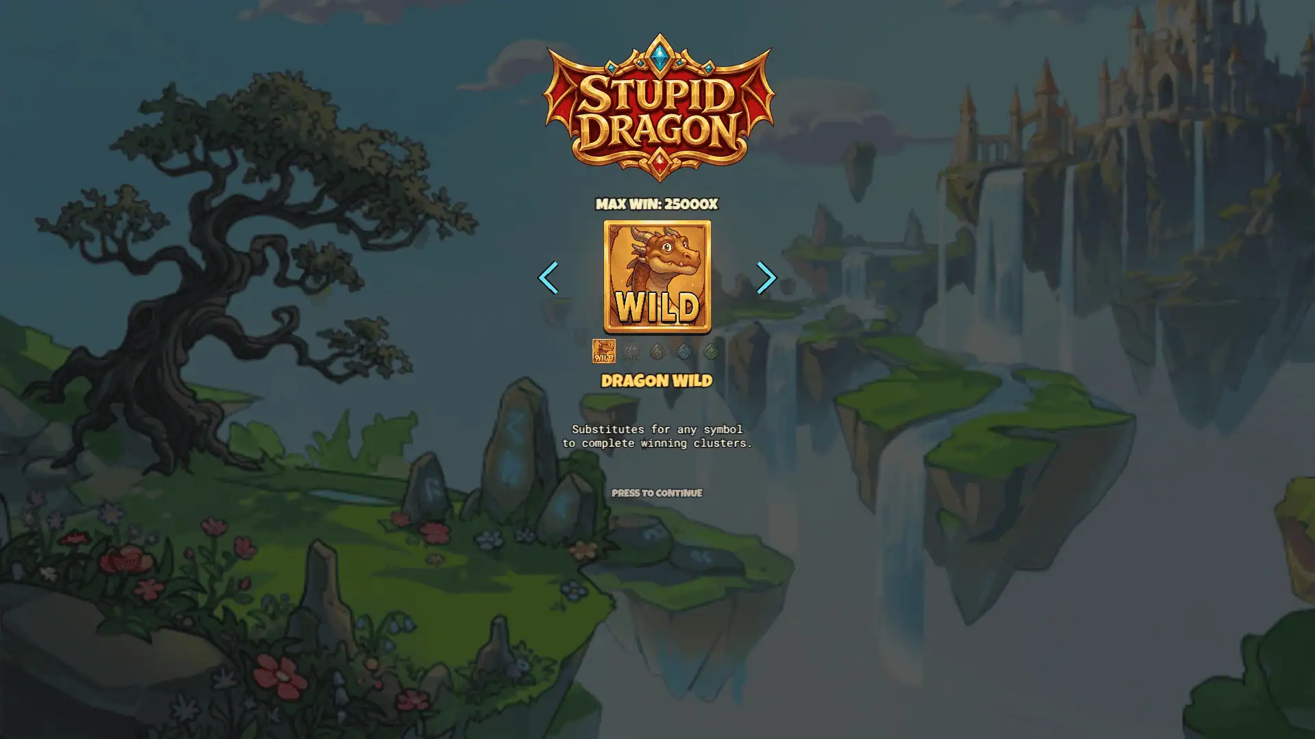 Stupid Dragon slot intro screen