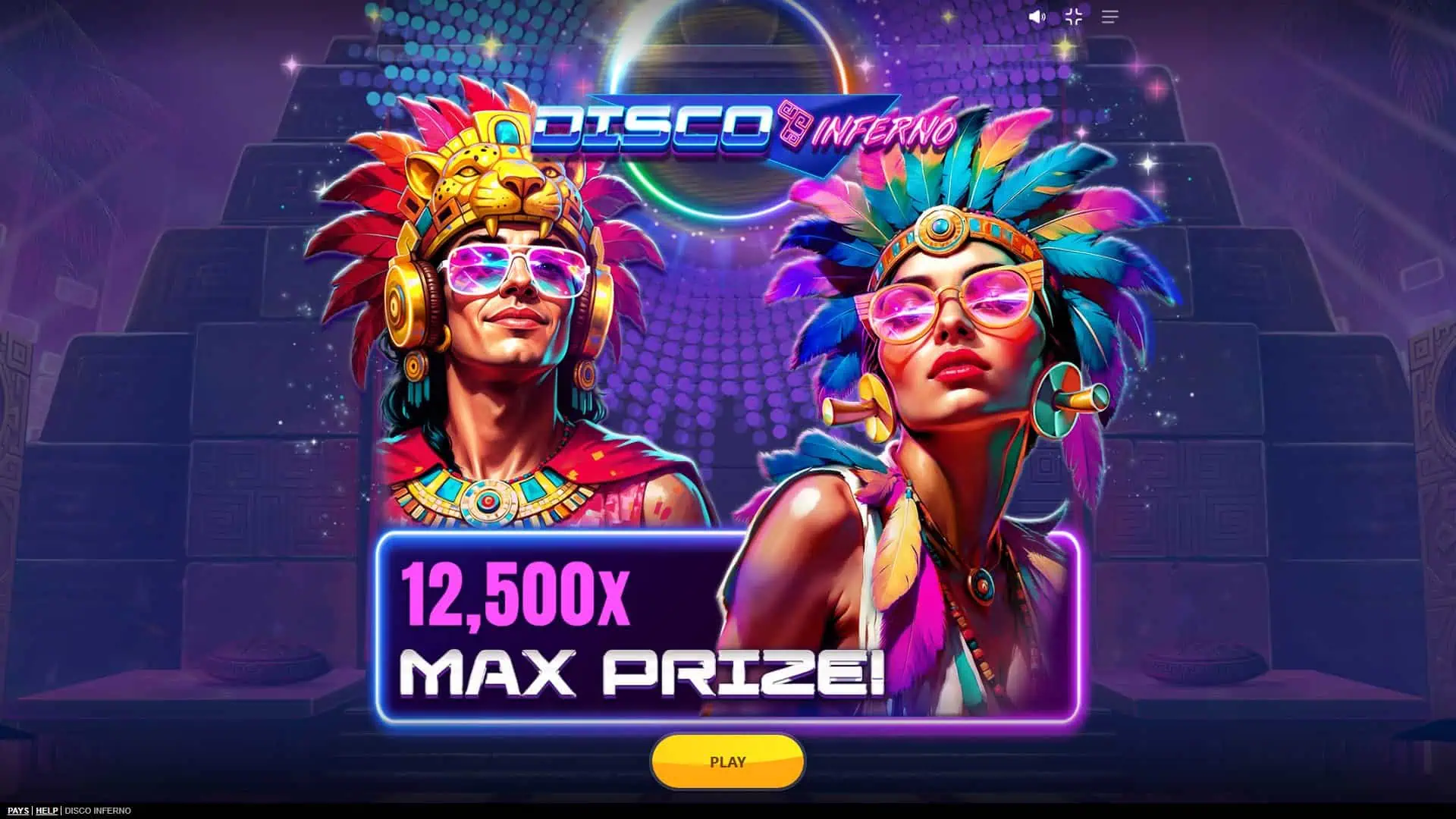 Disco Inferno slot intro screen