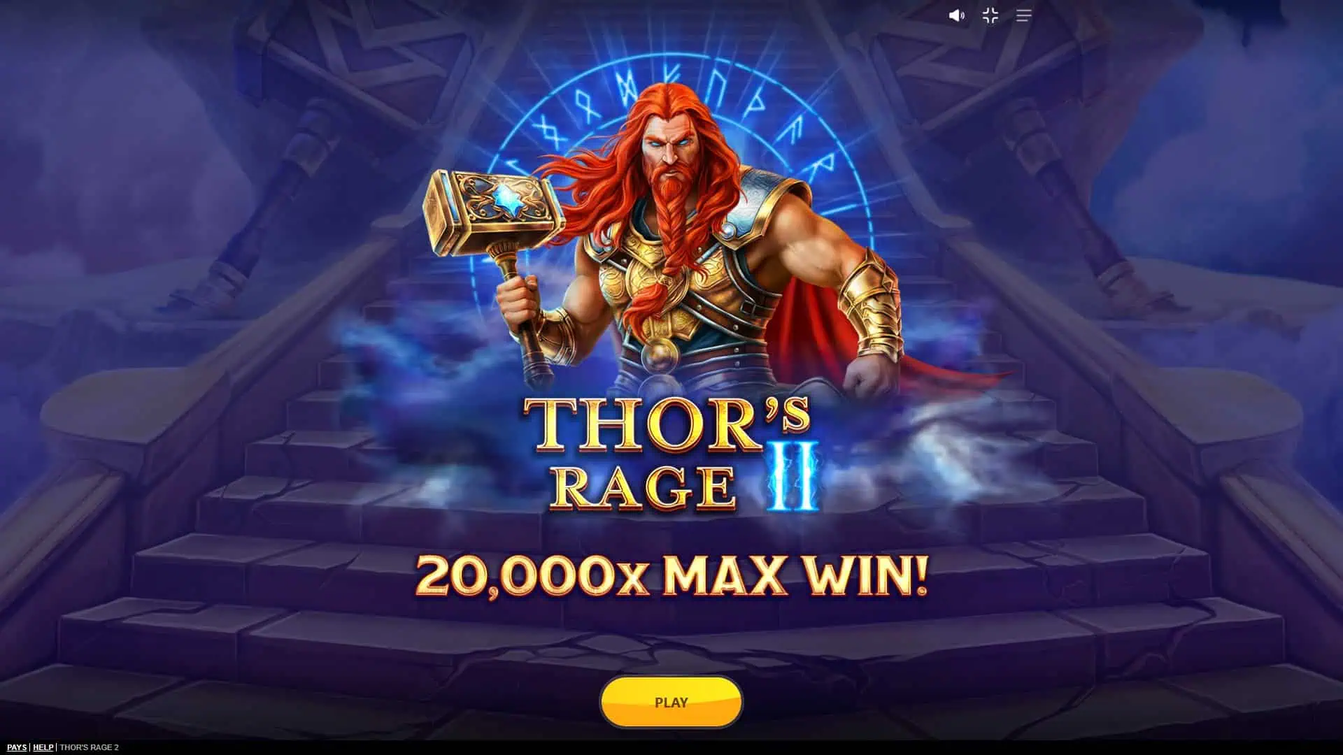 Thor&rsquo;s Rage 2 slot intro screen