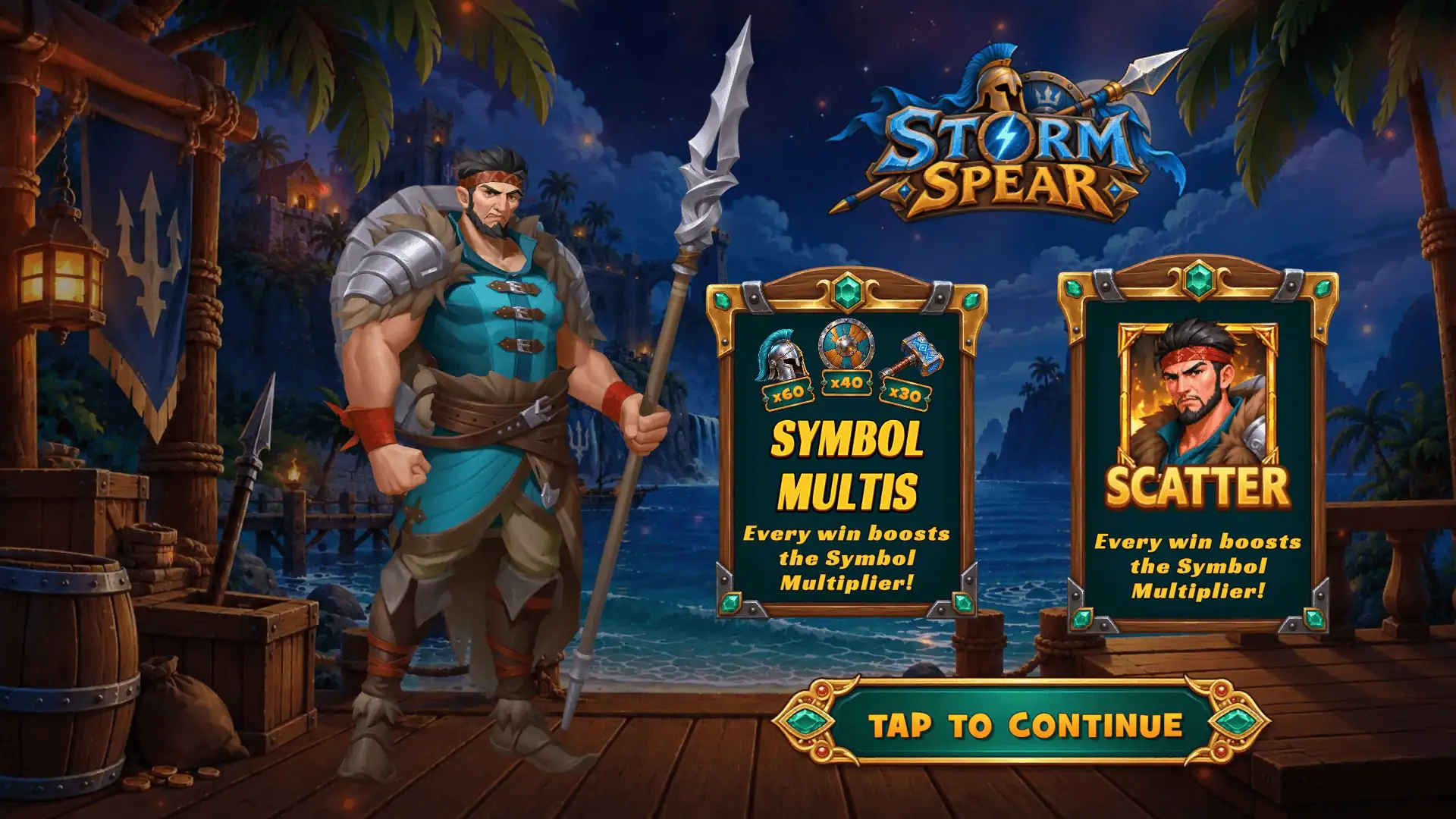 Storm Spear slot intro screen