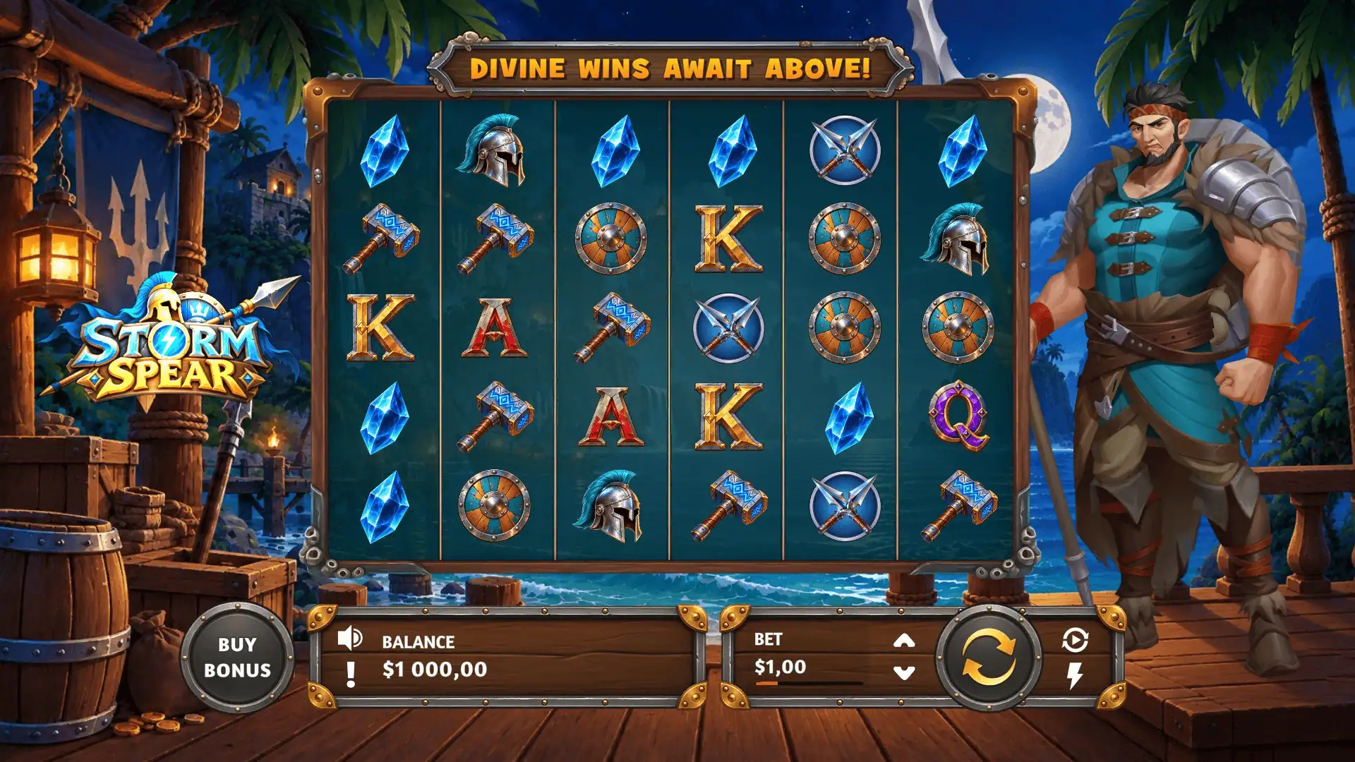 Storm Spear slot gameplay reels