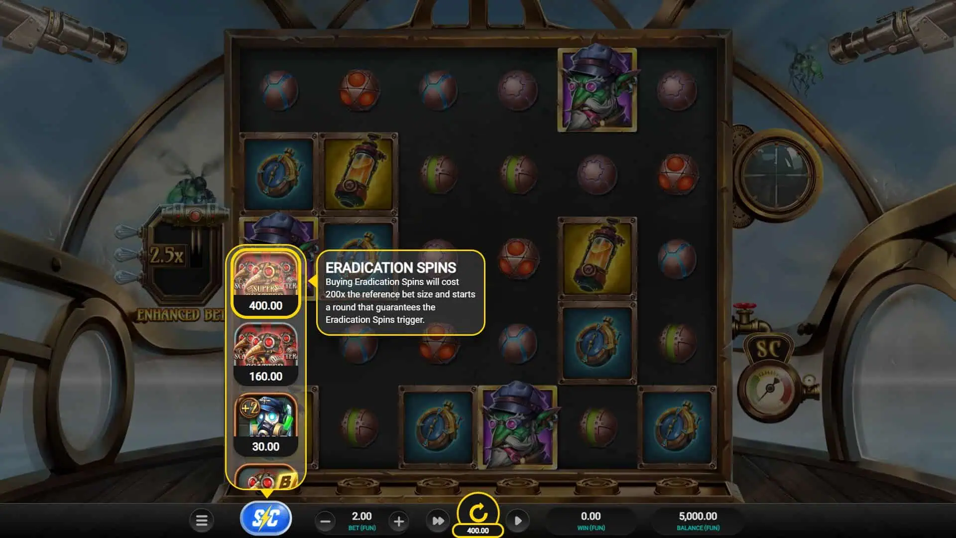 Cloudforge bonus buy menu