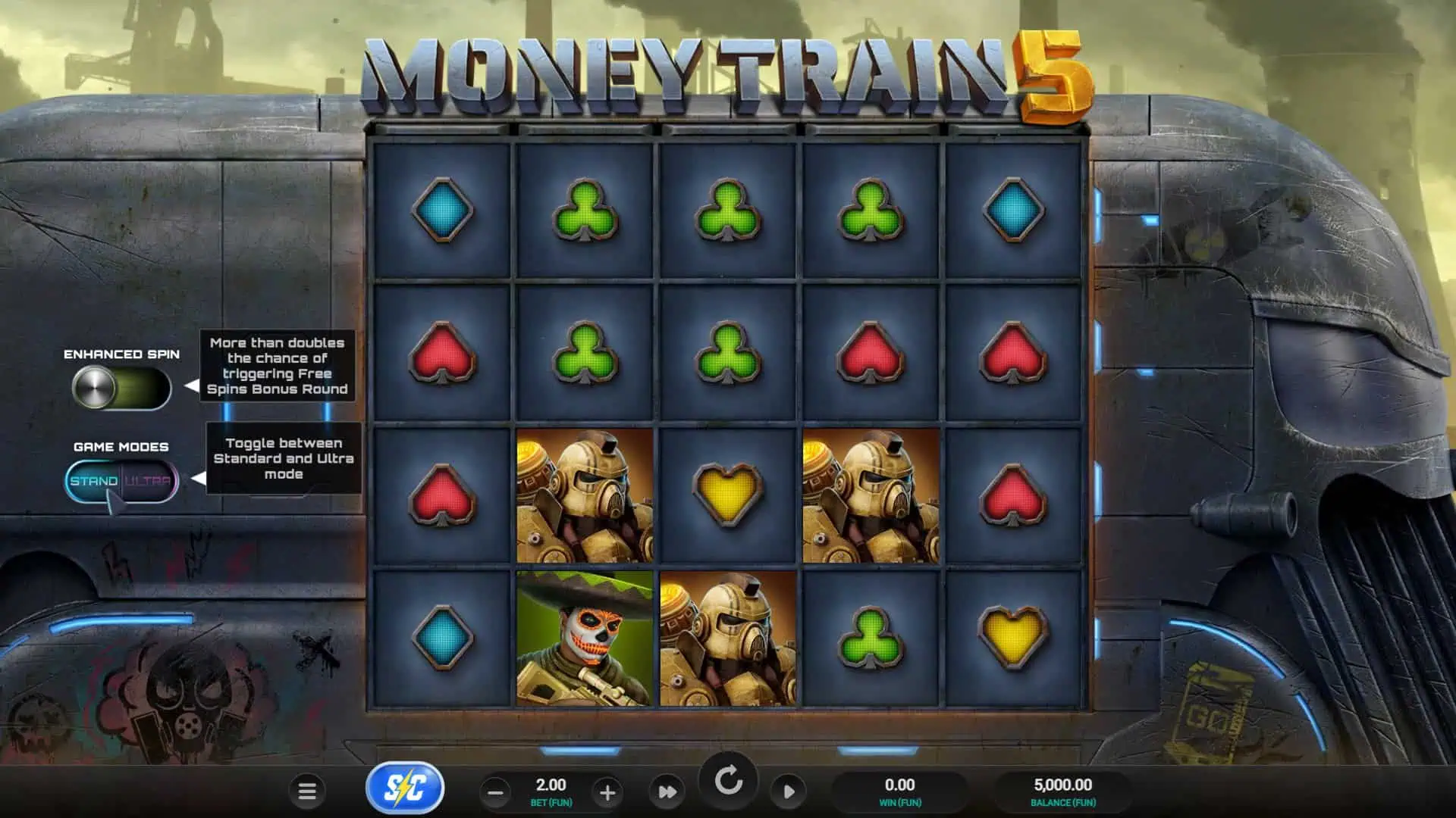 Money Train 5 slot gameplay reels