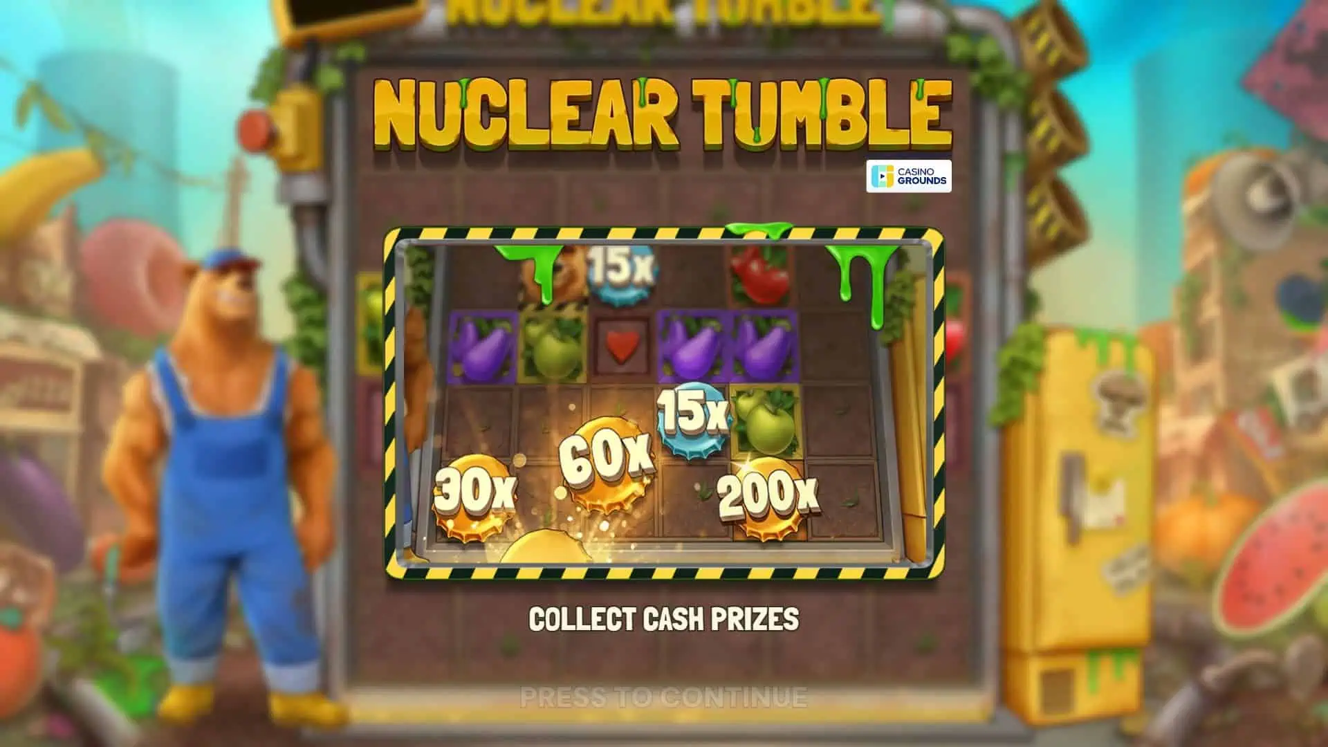 Nuclear Tumble slot intro screen
