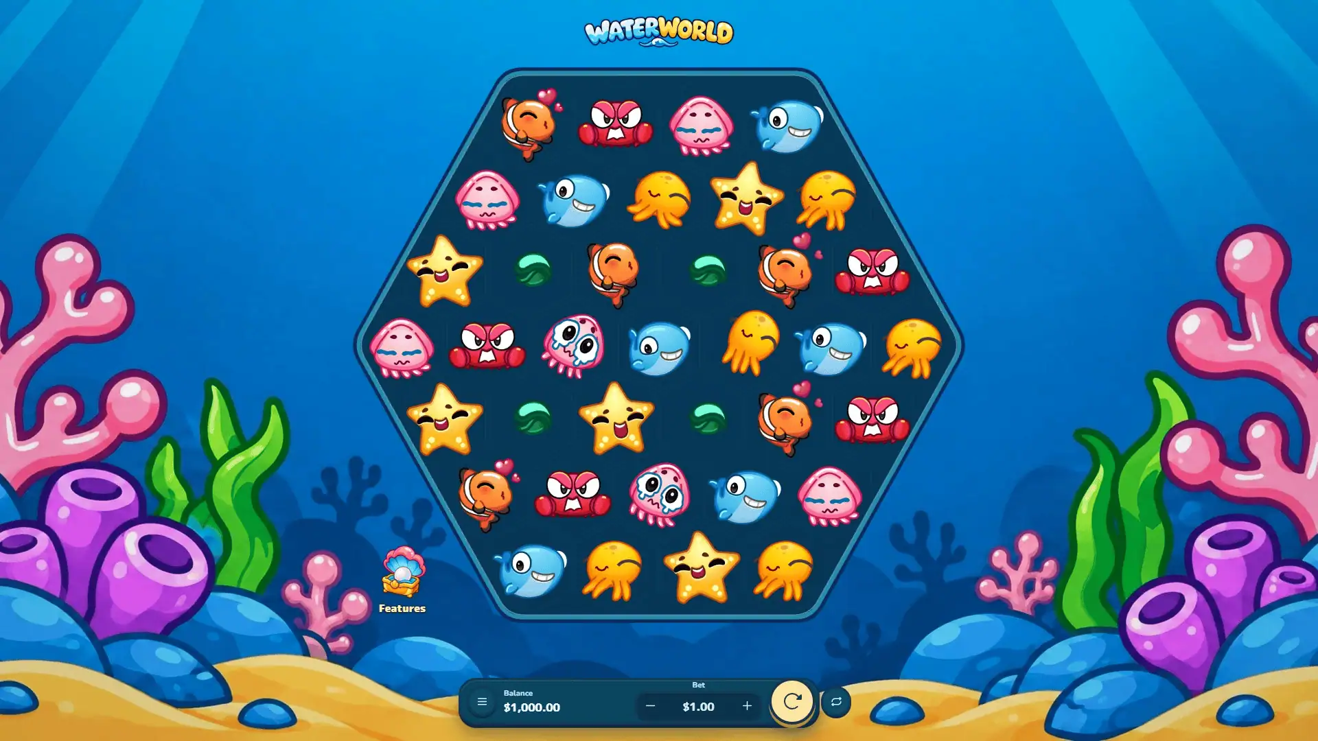 Water World slot gameplay reels
