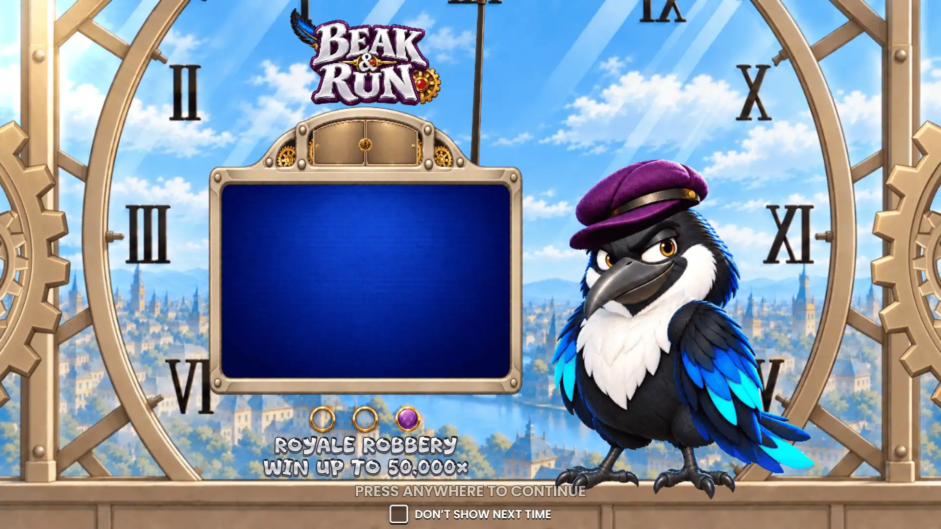Beak and Run slot intro screen
