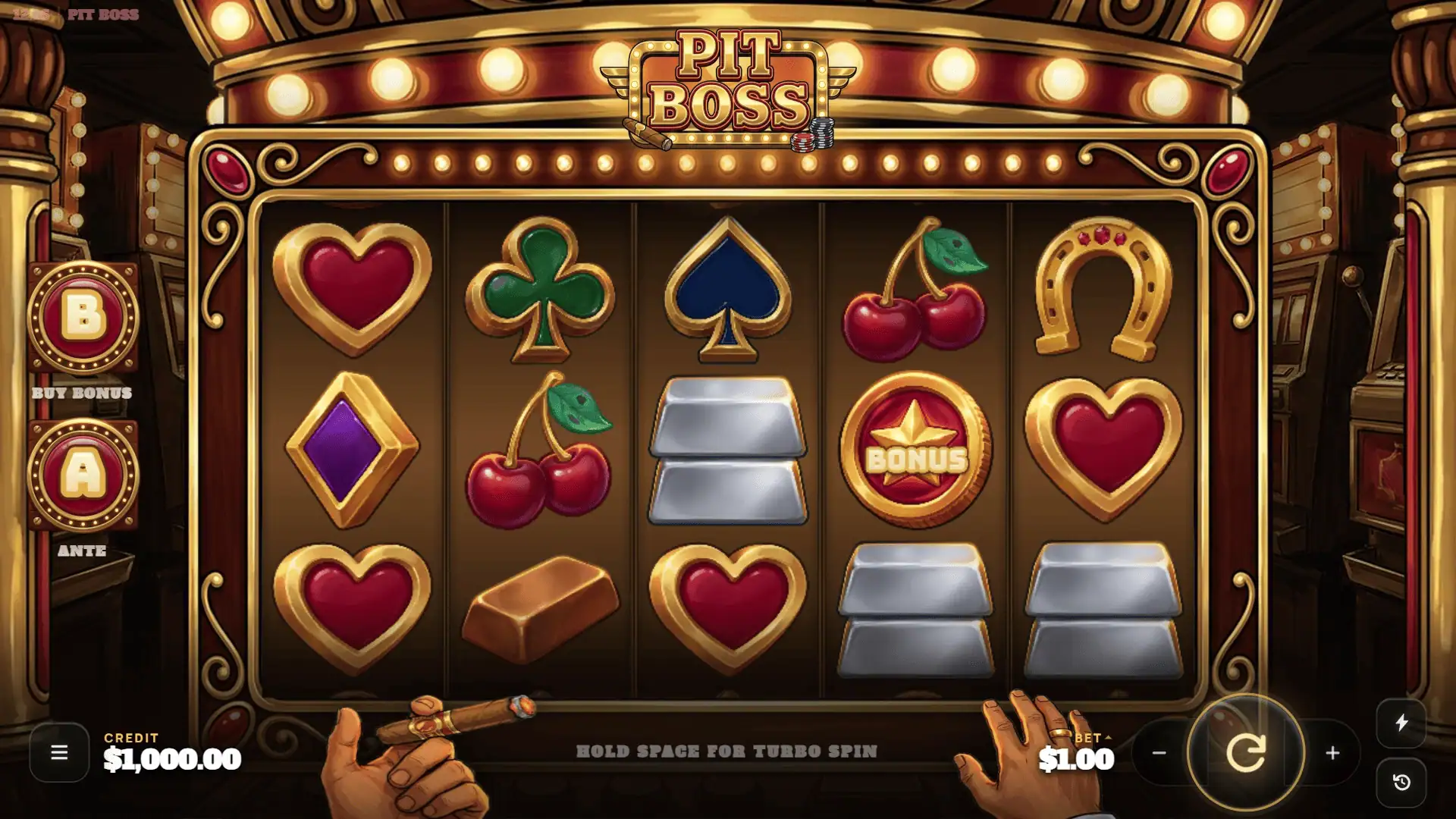 Pit Boss slot gameplay reels