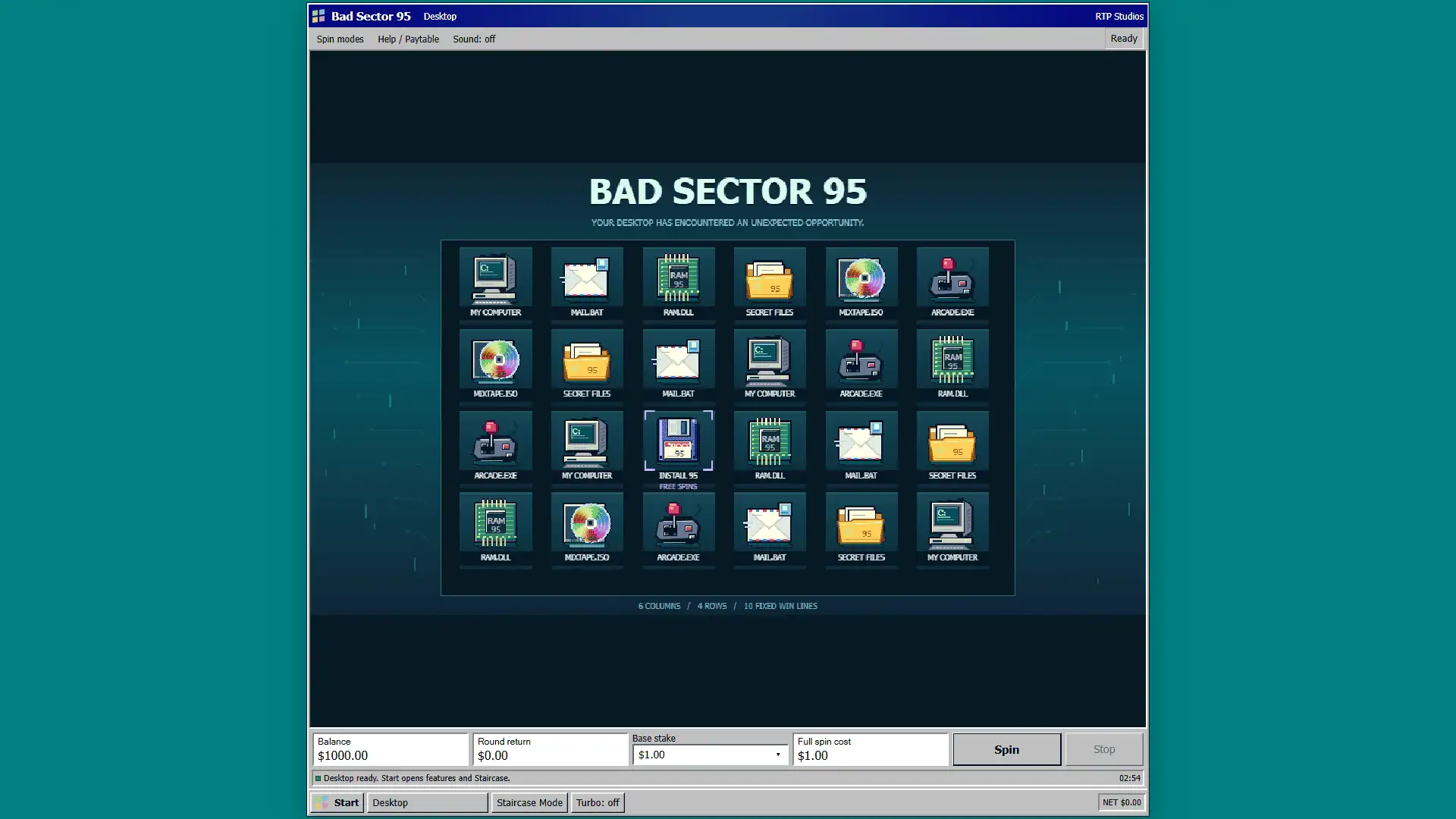 Bad Sector 95 slot gameplay reels