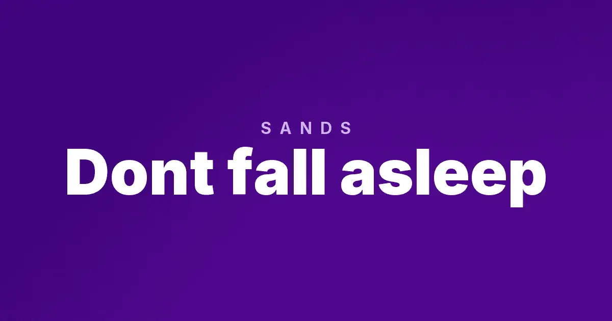 Dont fall asleep slot cover image