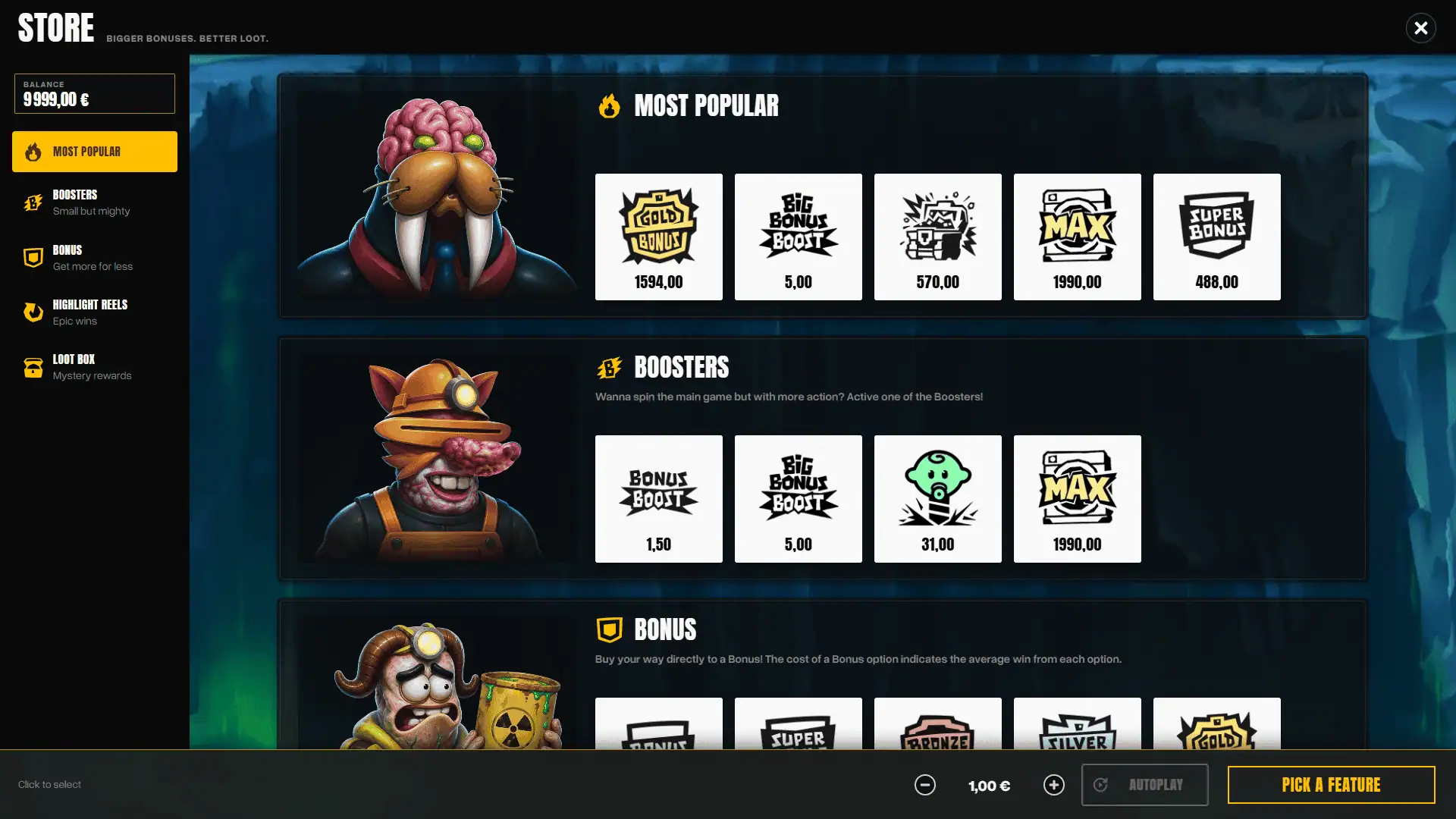 NUUKD bonus buy menu
