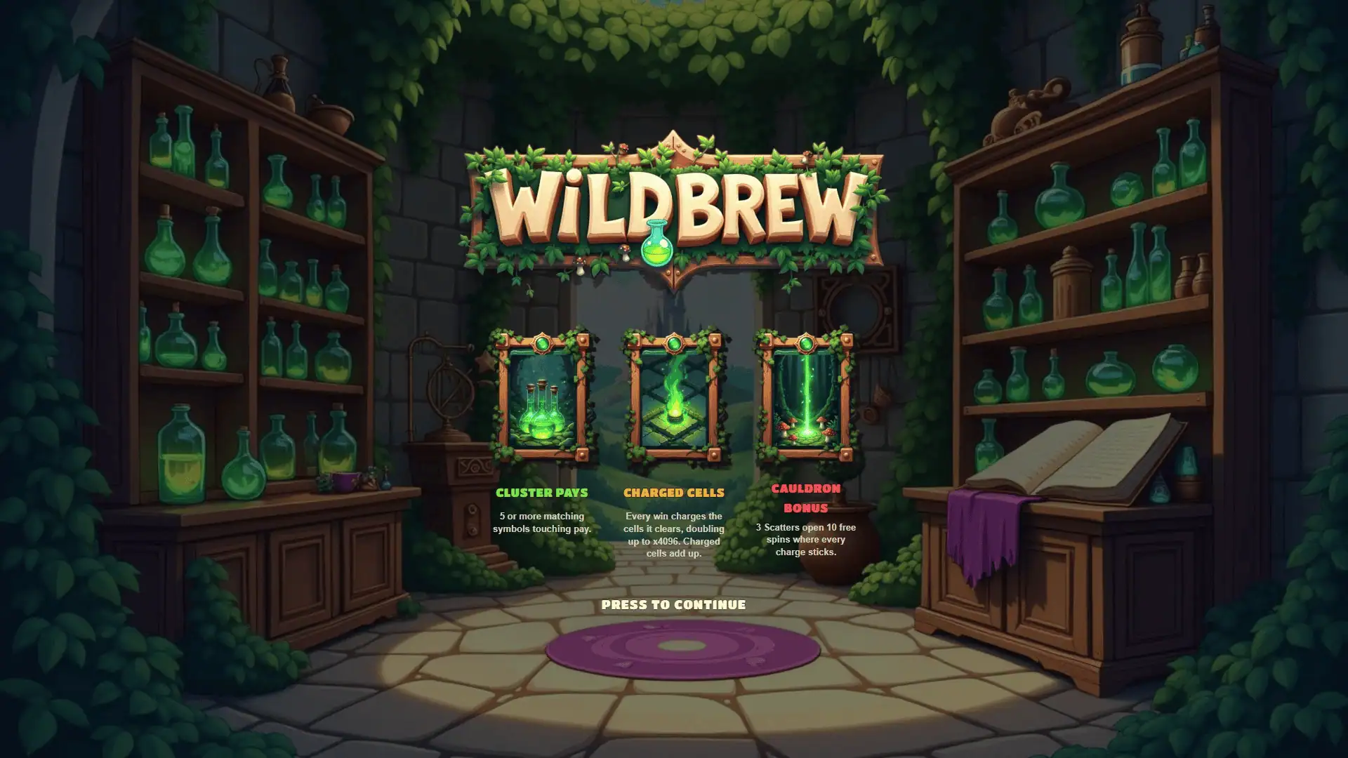 Wildbrew slot intro screen