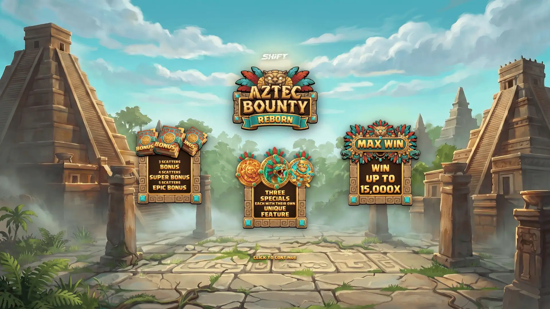 Aztec Bounty: Reborn slot intro screen
