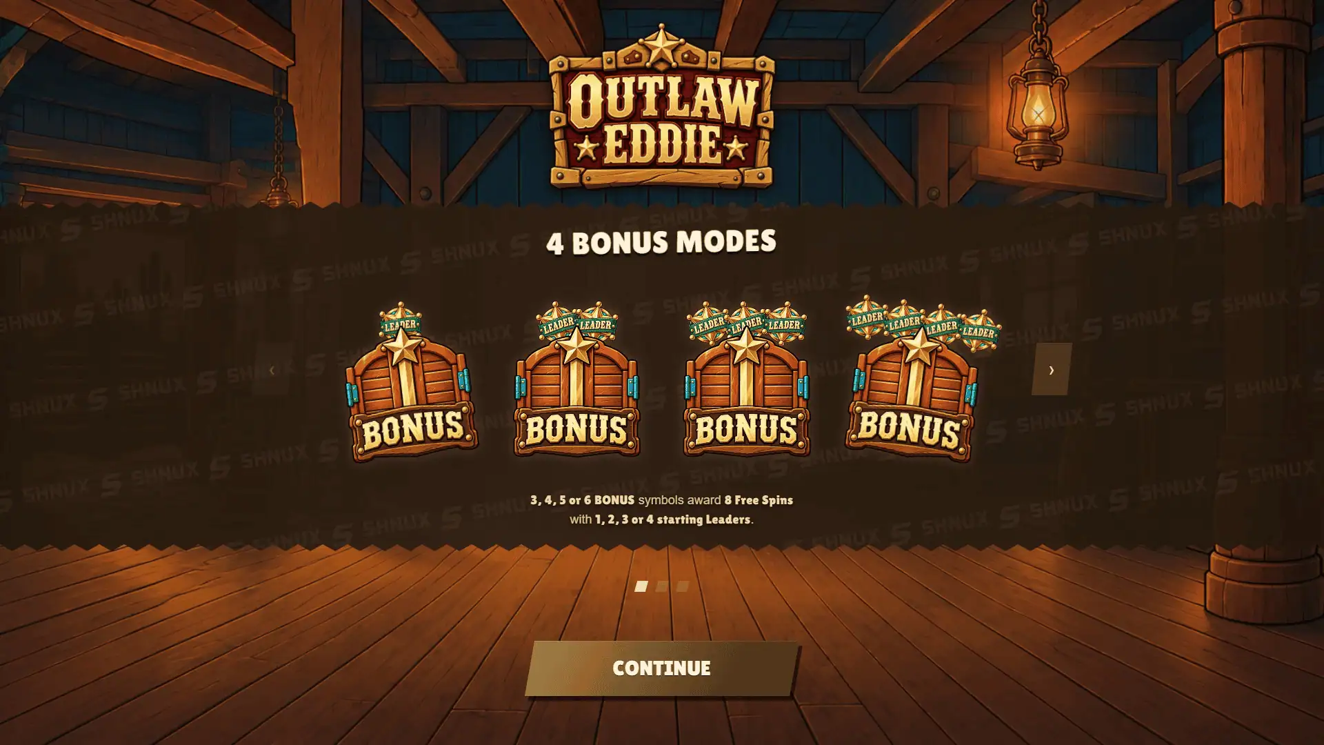 Outlaw Eddie slot intro screen