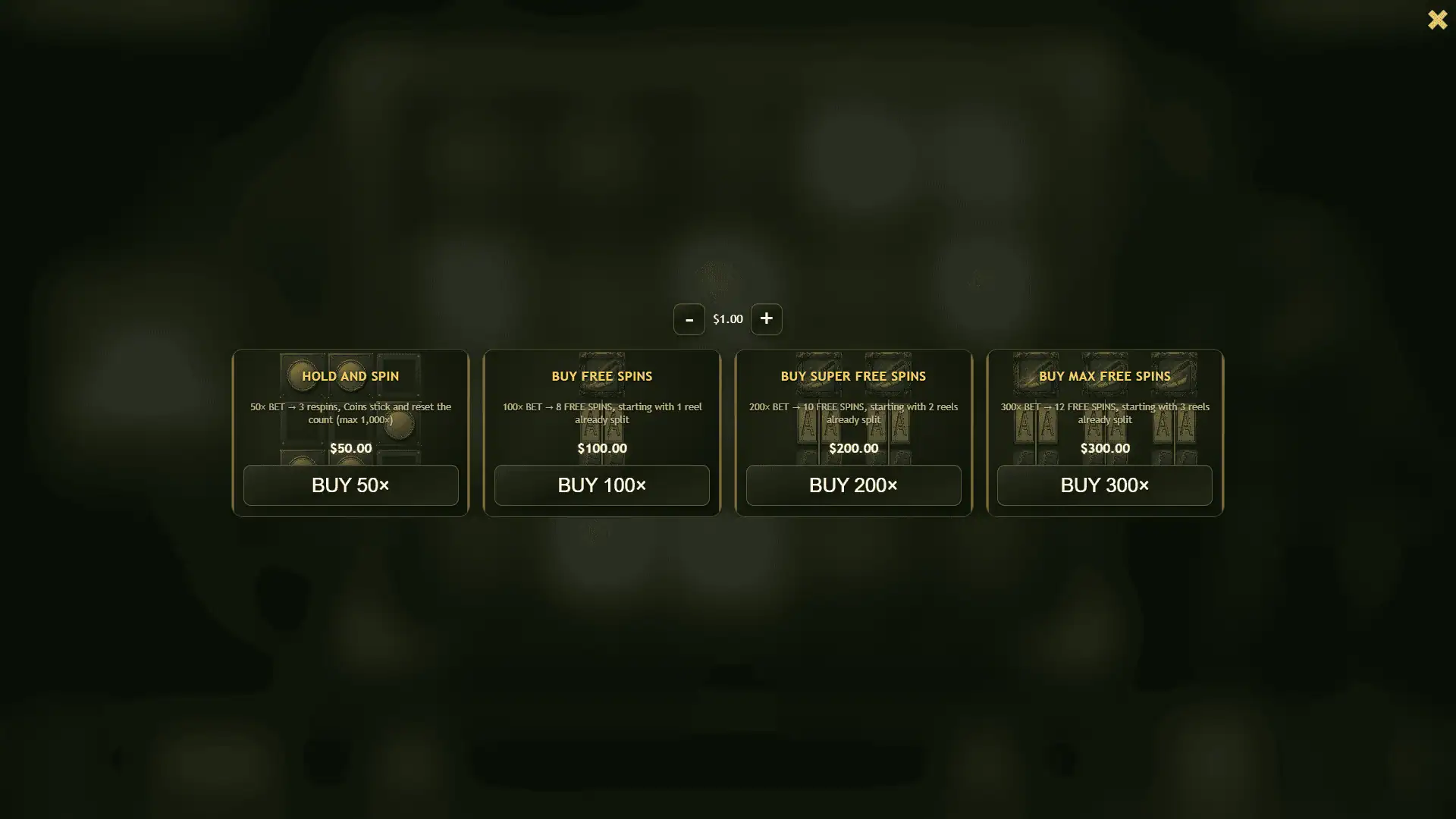 GoBananasDelta bonus buy menu