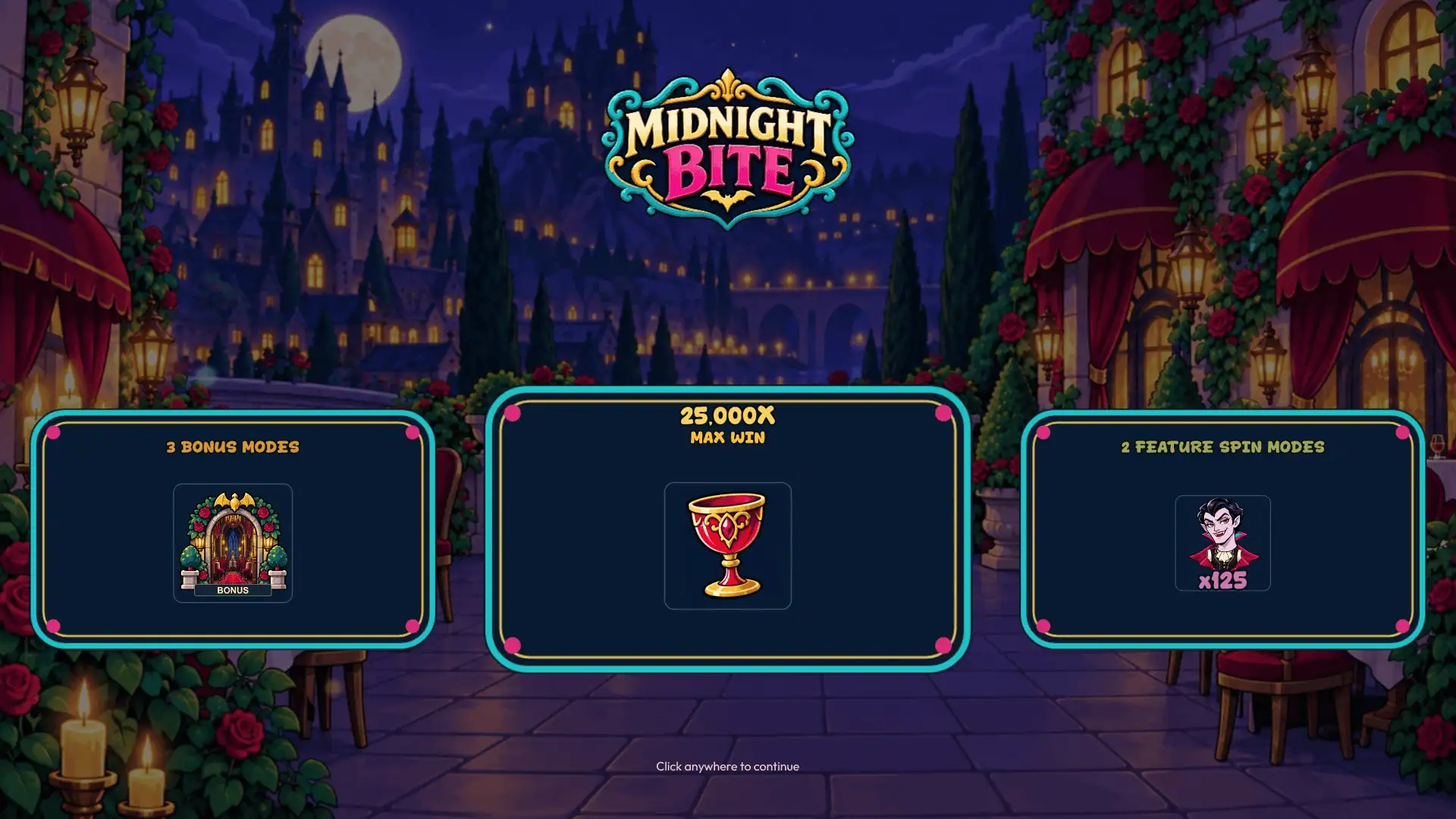 Midnight Bite slot intro screen