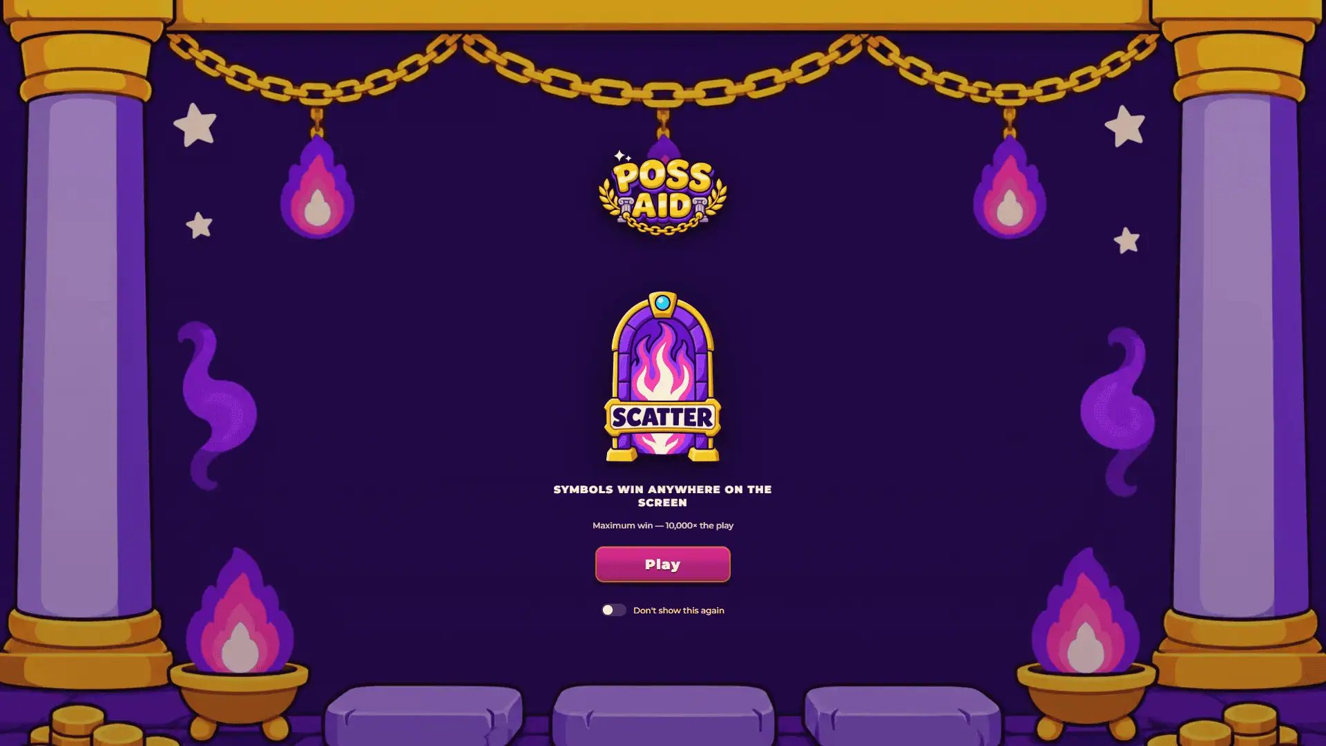 Poss Aid slot intro screen
