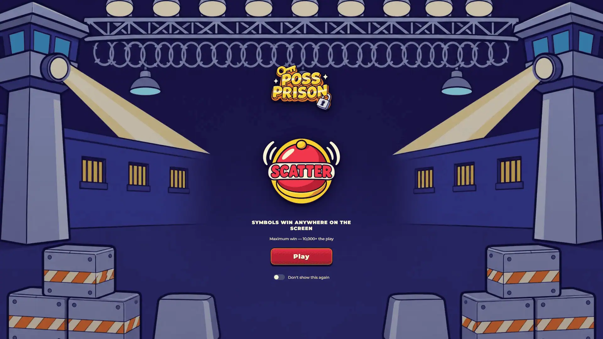 Poss Prison slot intro screen