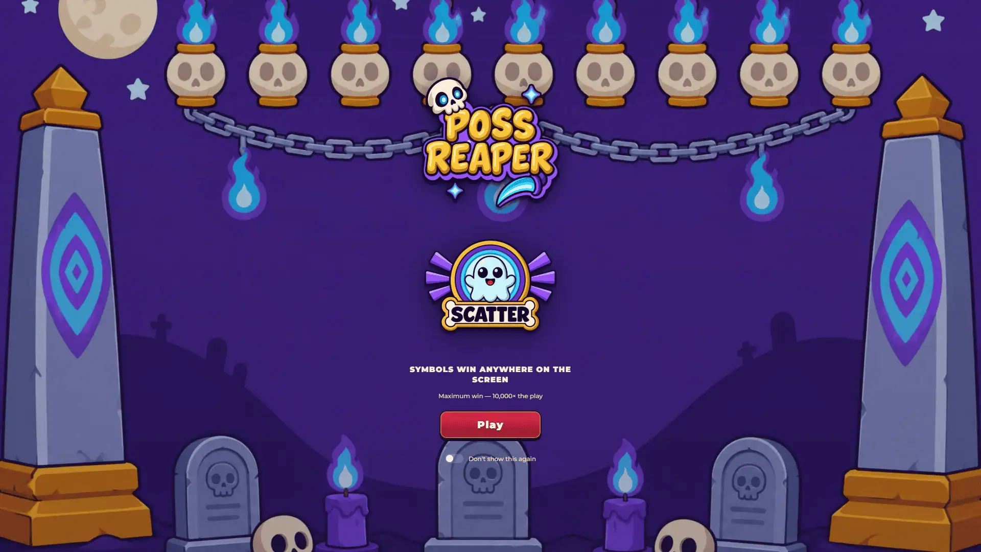 Poss Reaper slot intro screen