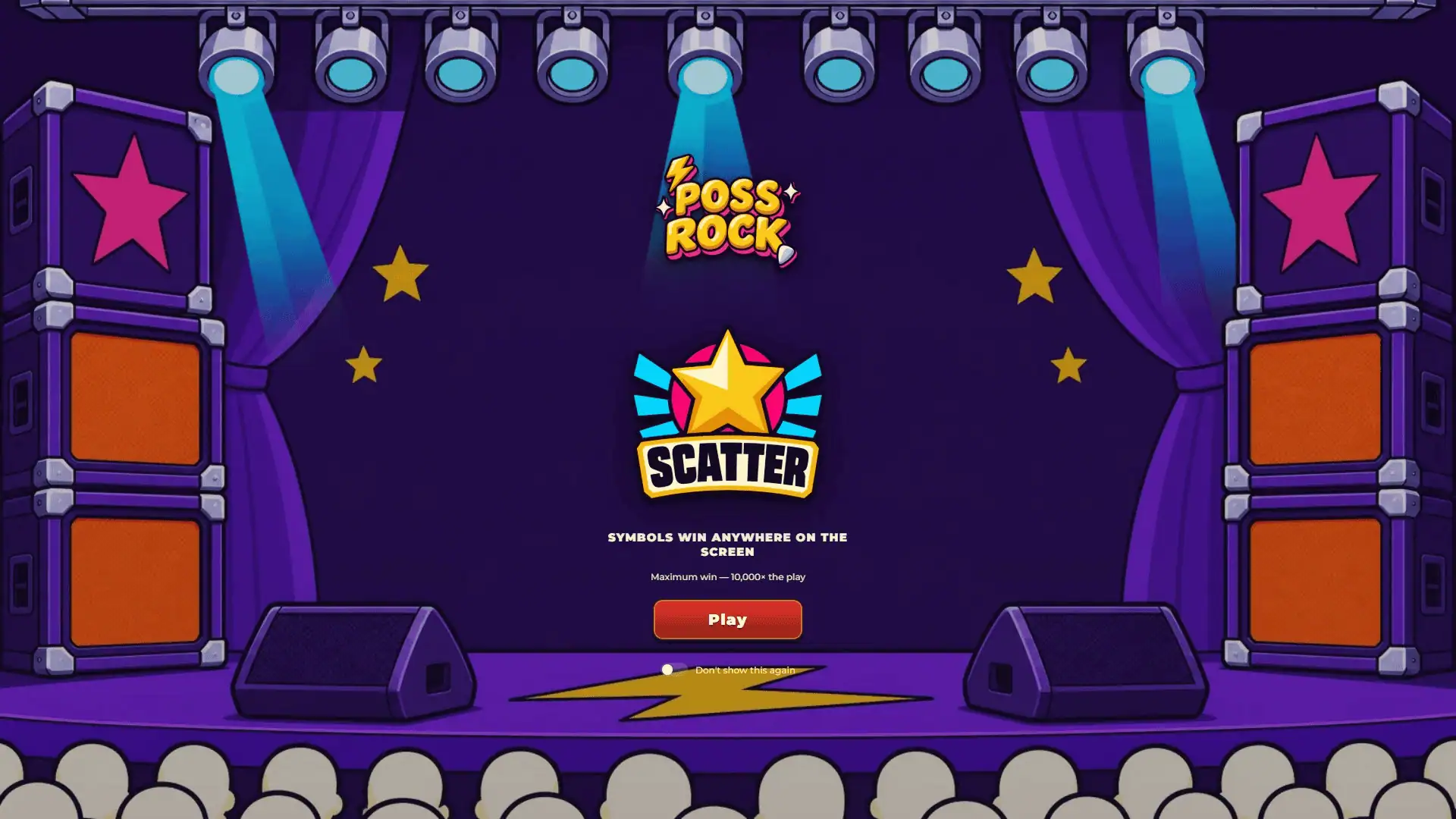 Poss Rock slot intro screen