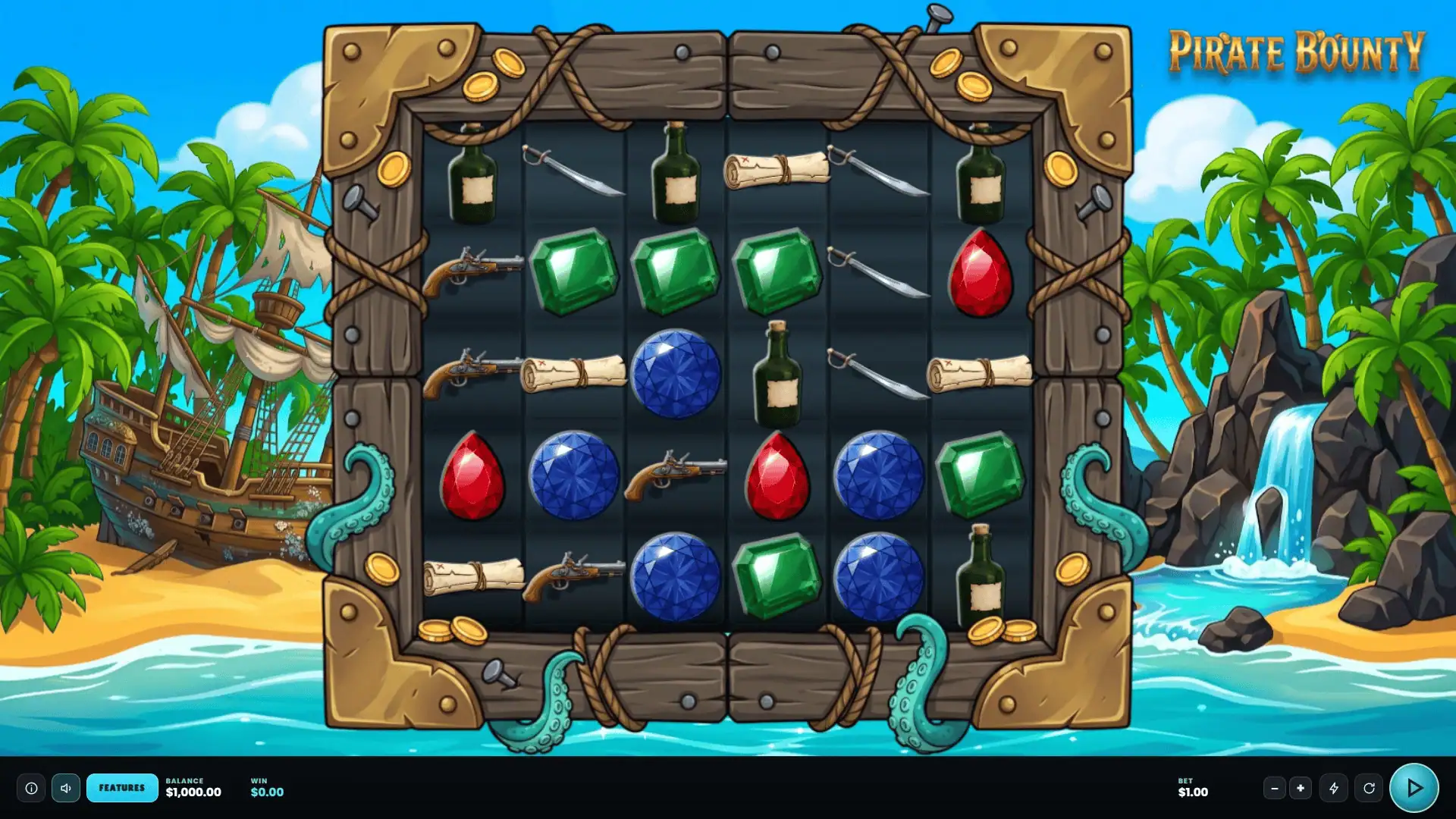 Pirate Bounty slot gameplay reels