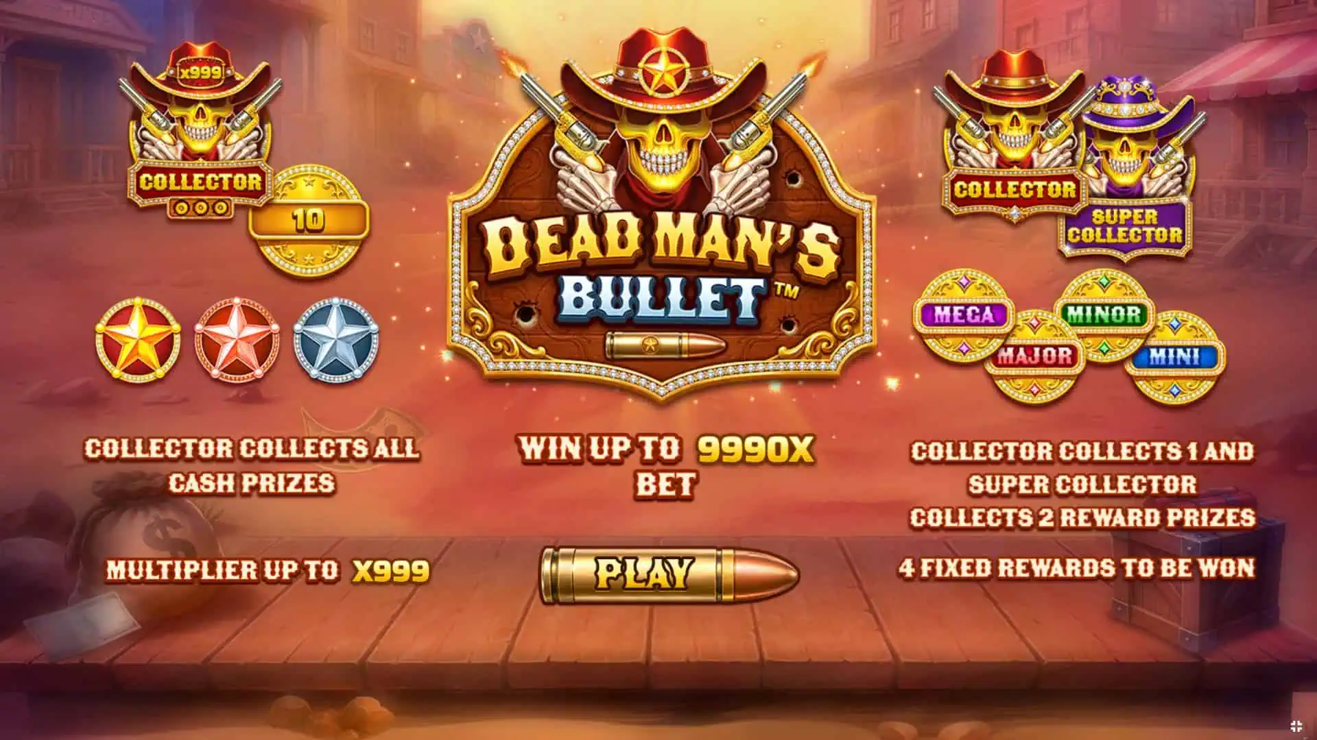 Dead Man&rsquo;s Bullet slot intro screen