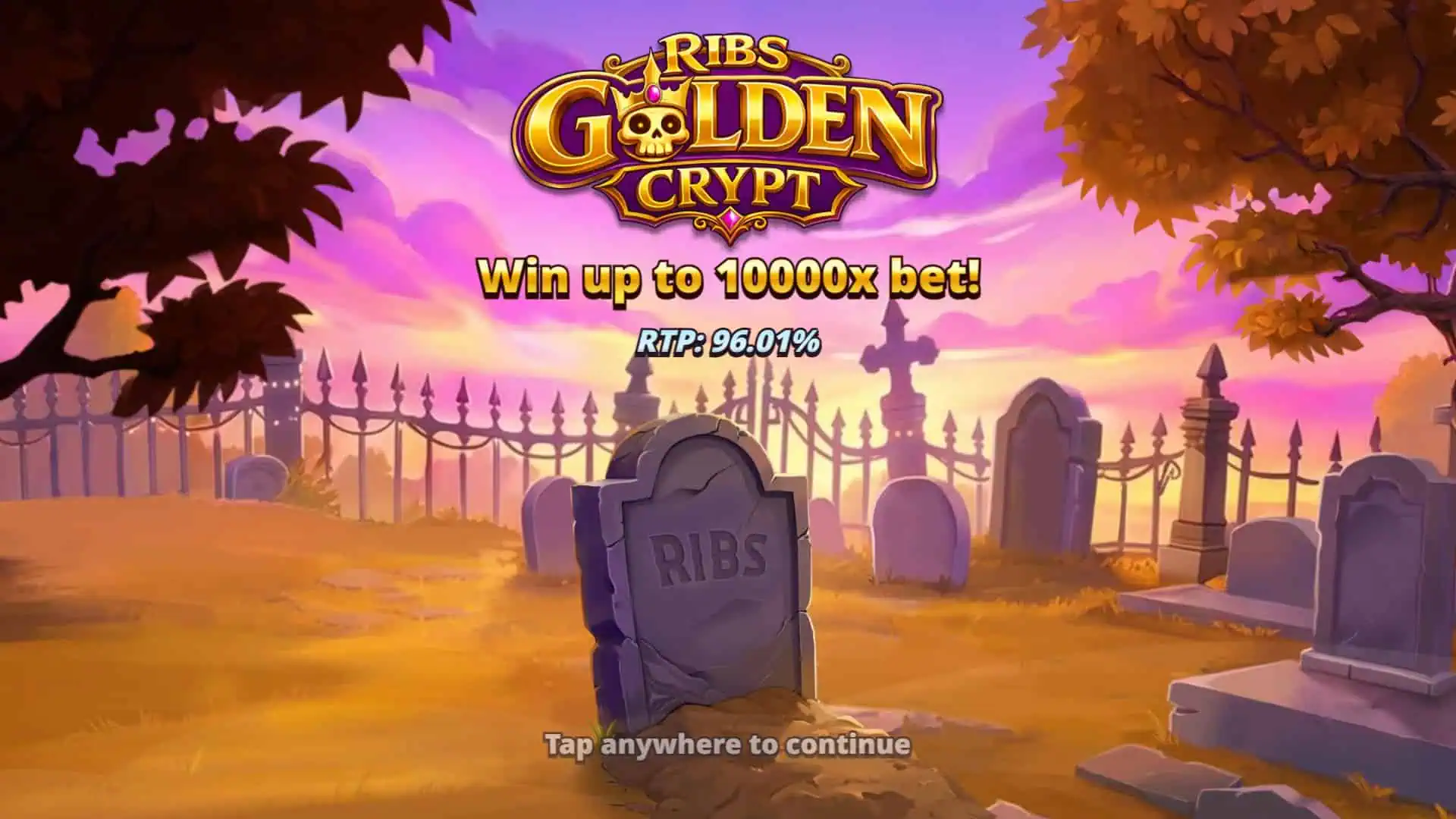 Ribs Golden Crypt slot intro screen