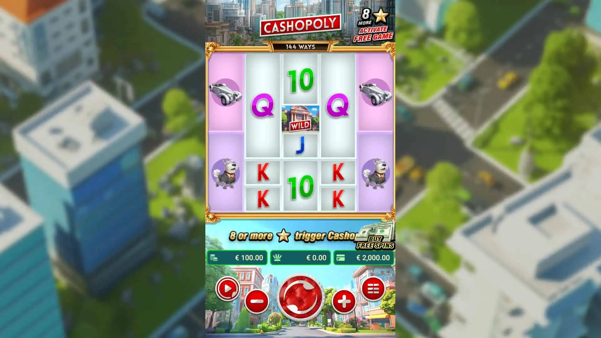 Cashopoly slot gameplay reels