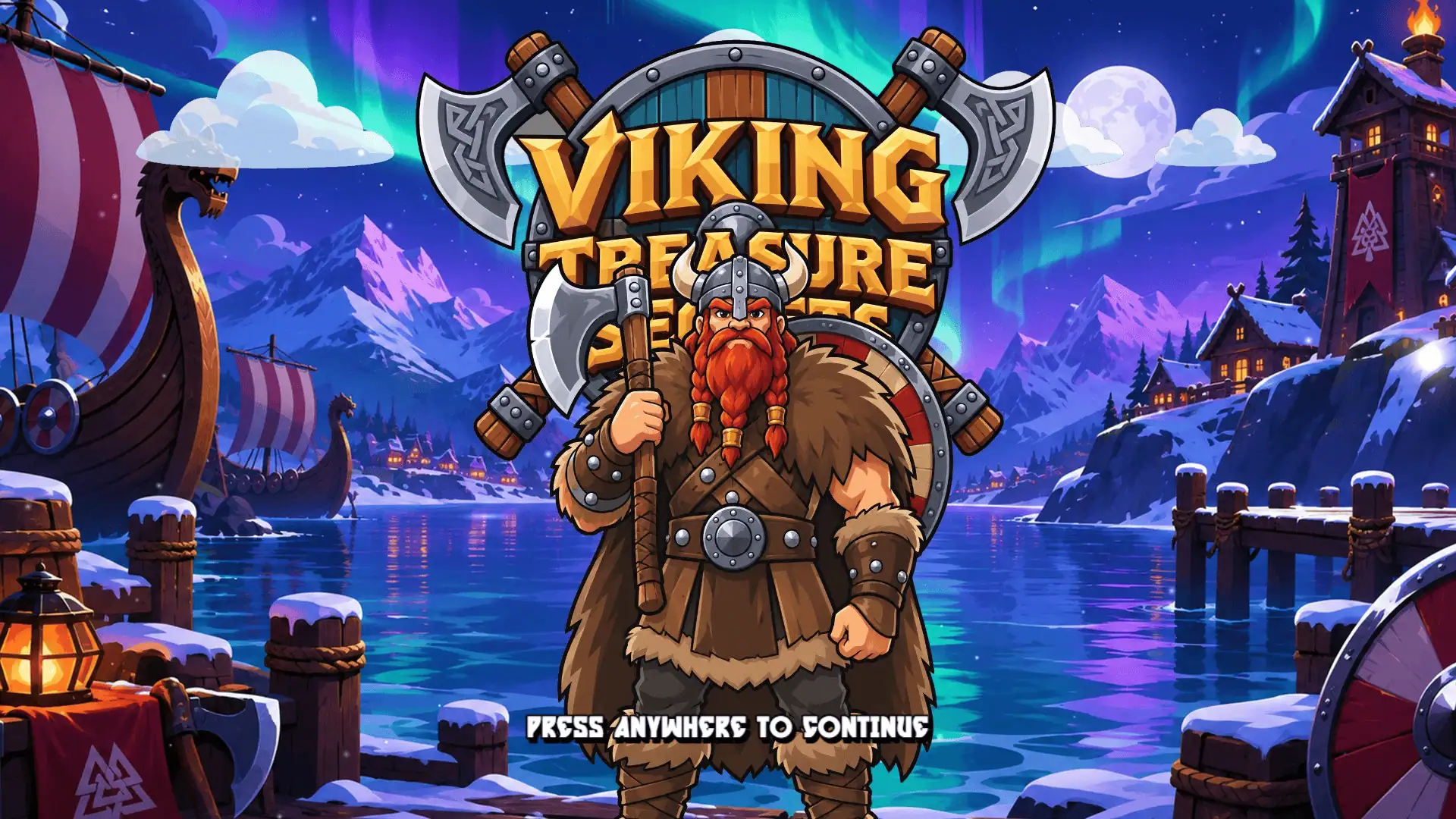 Viking Treasure Secrets slot intro screen